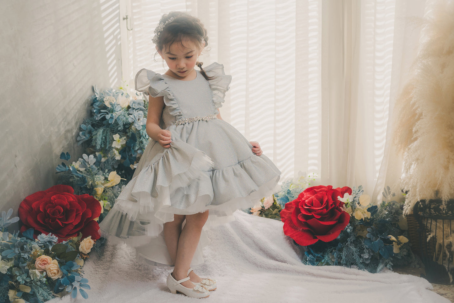 Diamond Foxtrot - Silver White Lurex Dress