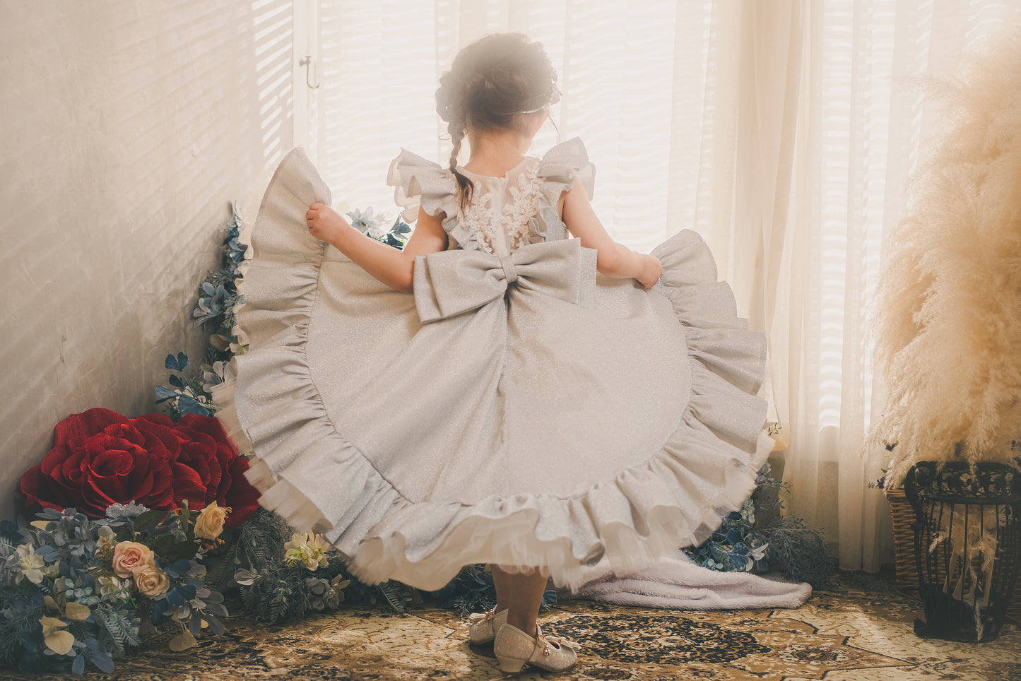 Diamond Foxtrot - Silver White Lurex Dress