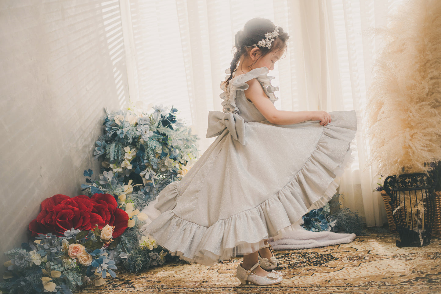 Diamond Foxtrot - Silver White Lurex Dress