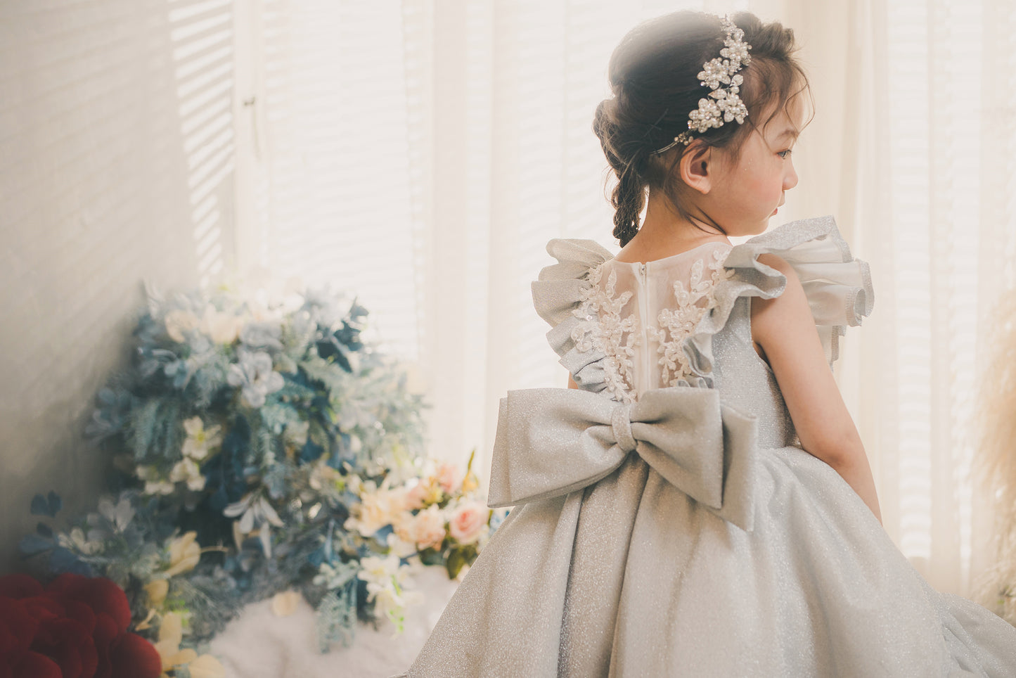 Diamond Foxtrot - Silver White Lurex Dress