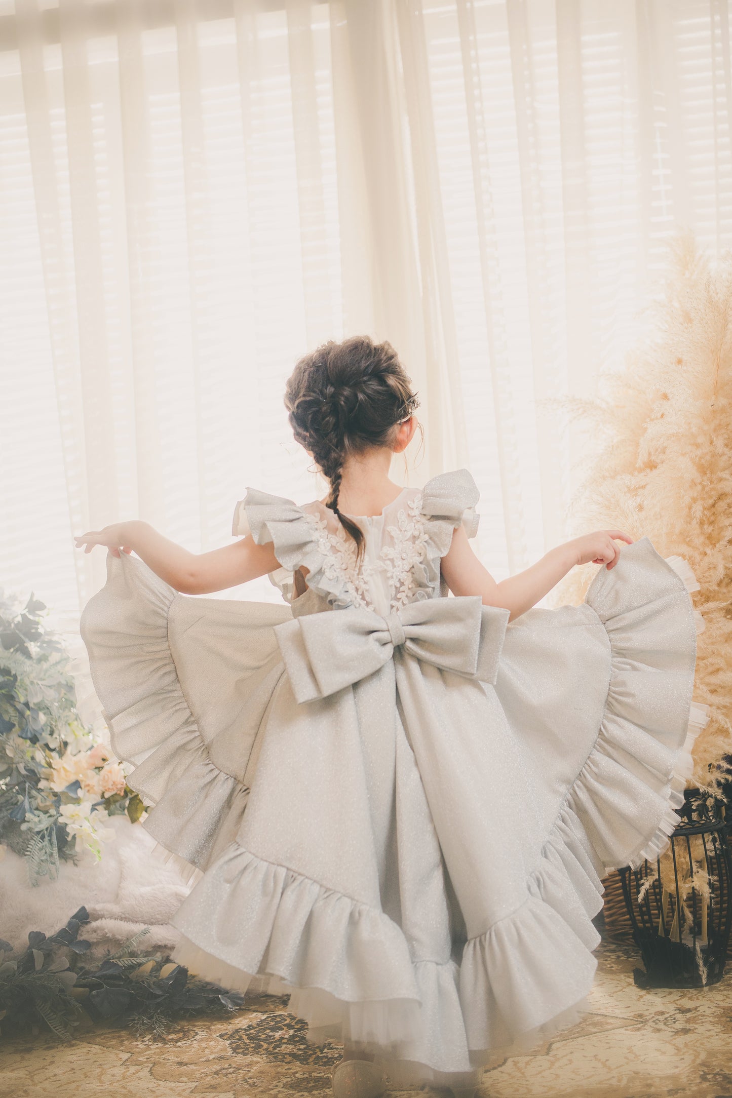 Diamond Foxtrot - Silver White Lurex Dress