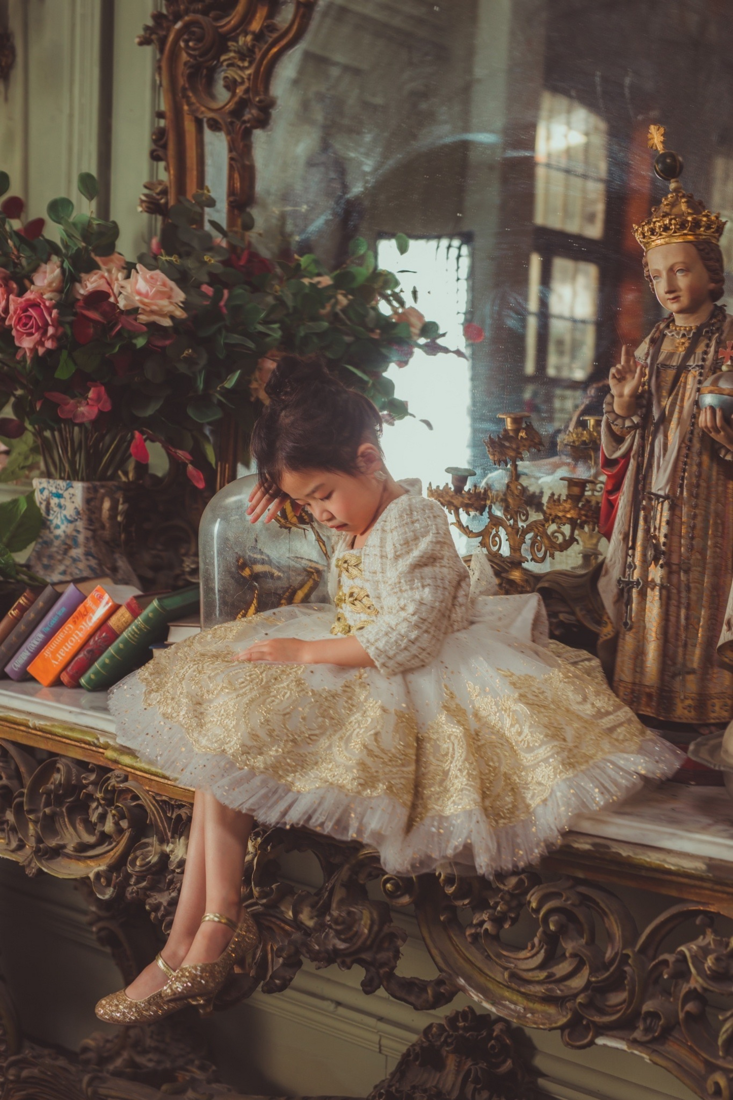 Champagne Gold Nutcracker Set (Dress + Jacket)
