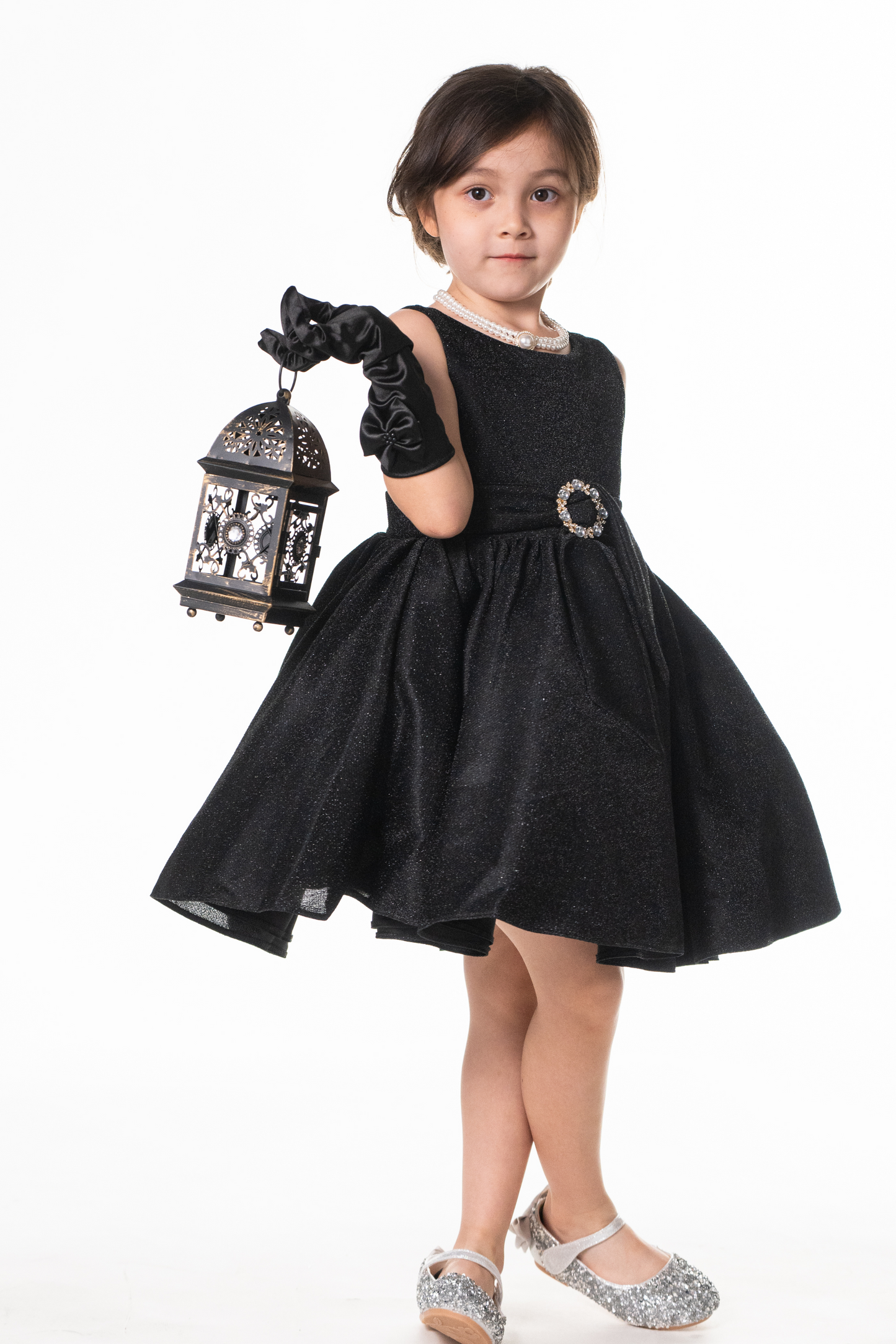 Little Audrey Black Lurex Dress