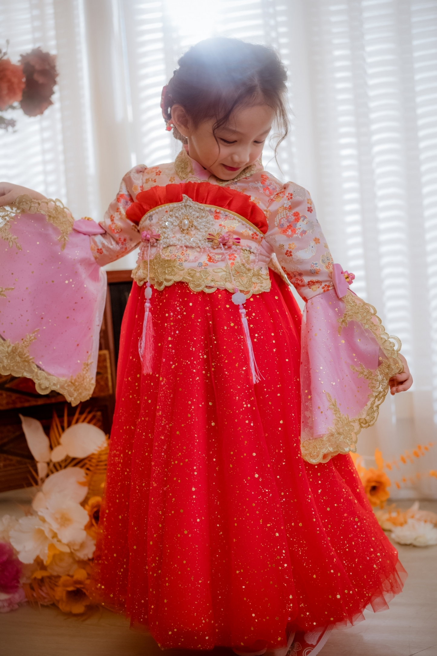 Red Celeste Oriental Bunny Set