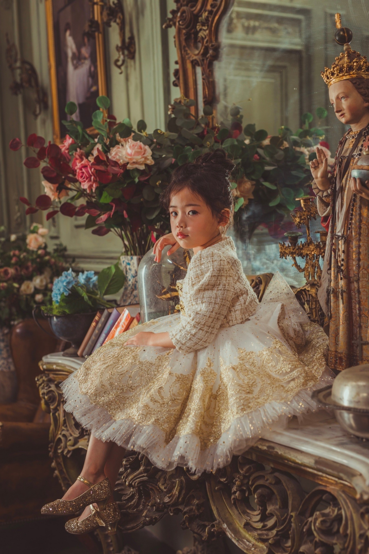 Champagne Gold Nutcracker Set (Dress + Jacket)