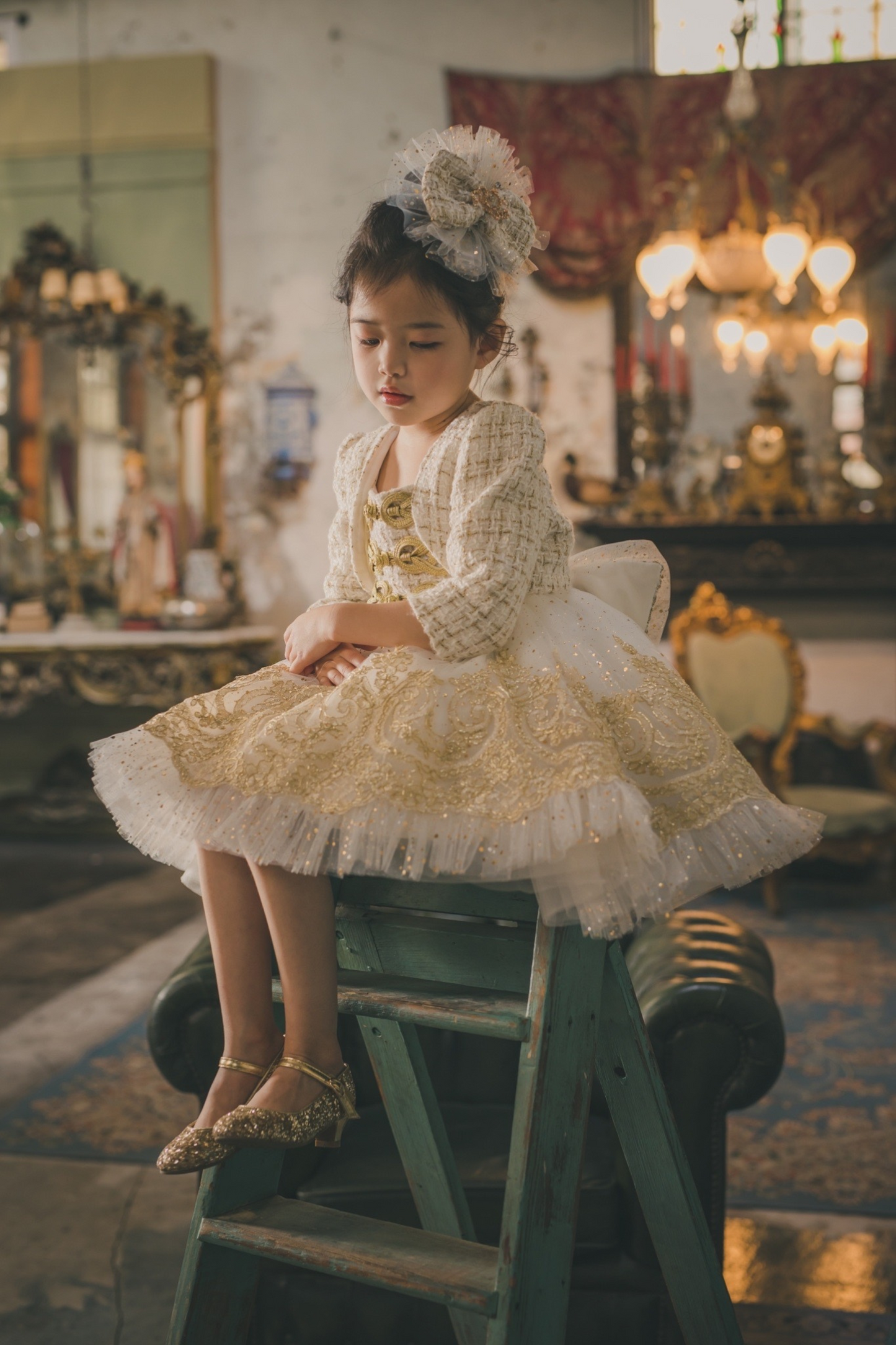 Champagne Gold Nutcracker Set (Dress + Jacket)