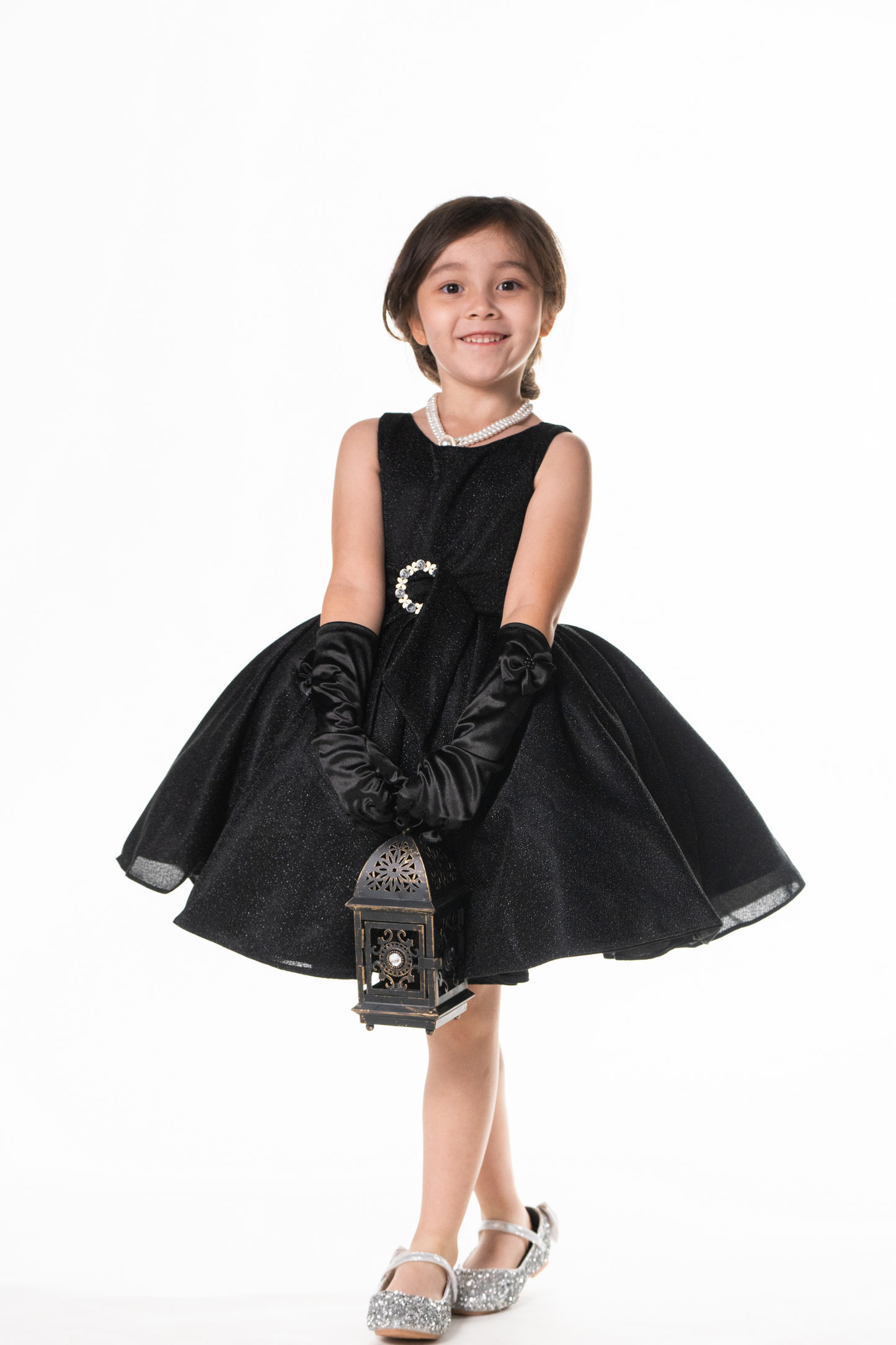 Little Audrey Black Lurex Dress