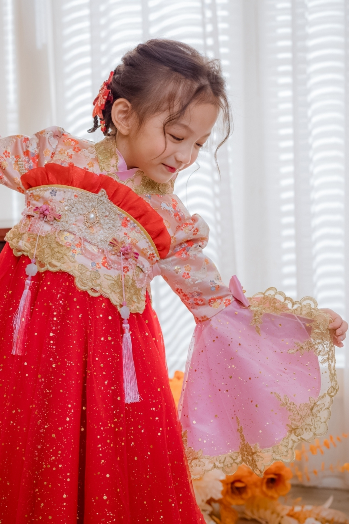 Red Celeste Oriental Bunny Set