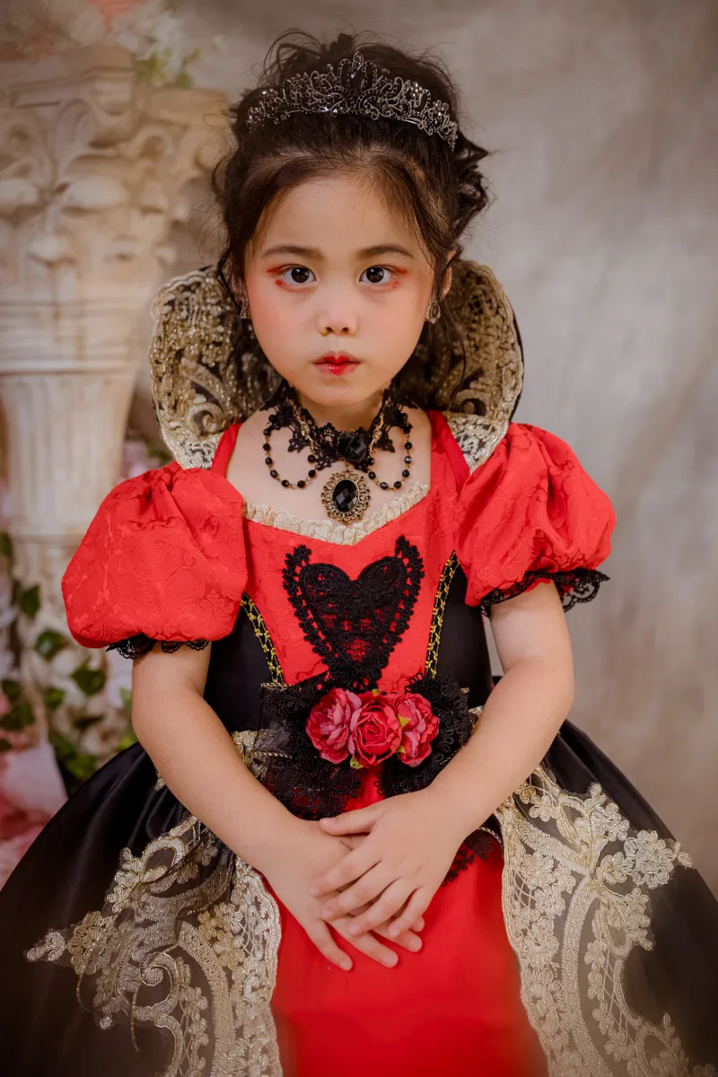Vampire Duchess ~Red and Black Gown with Detachable Gown~
