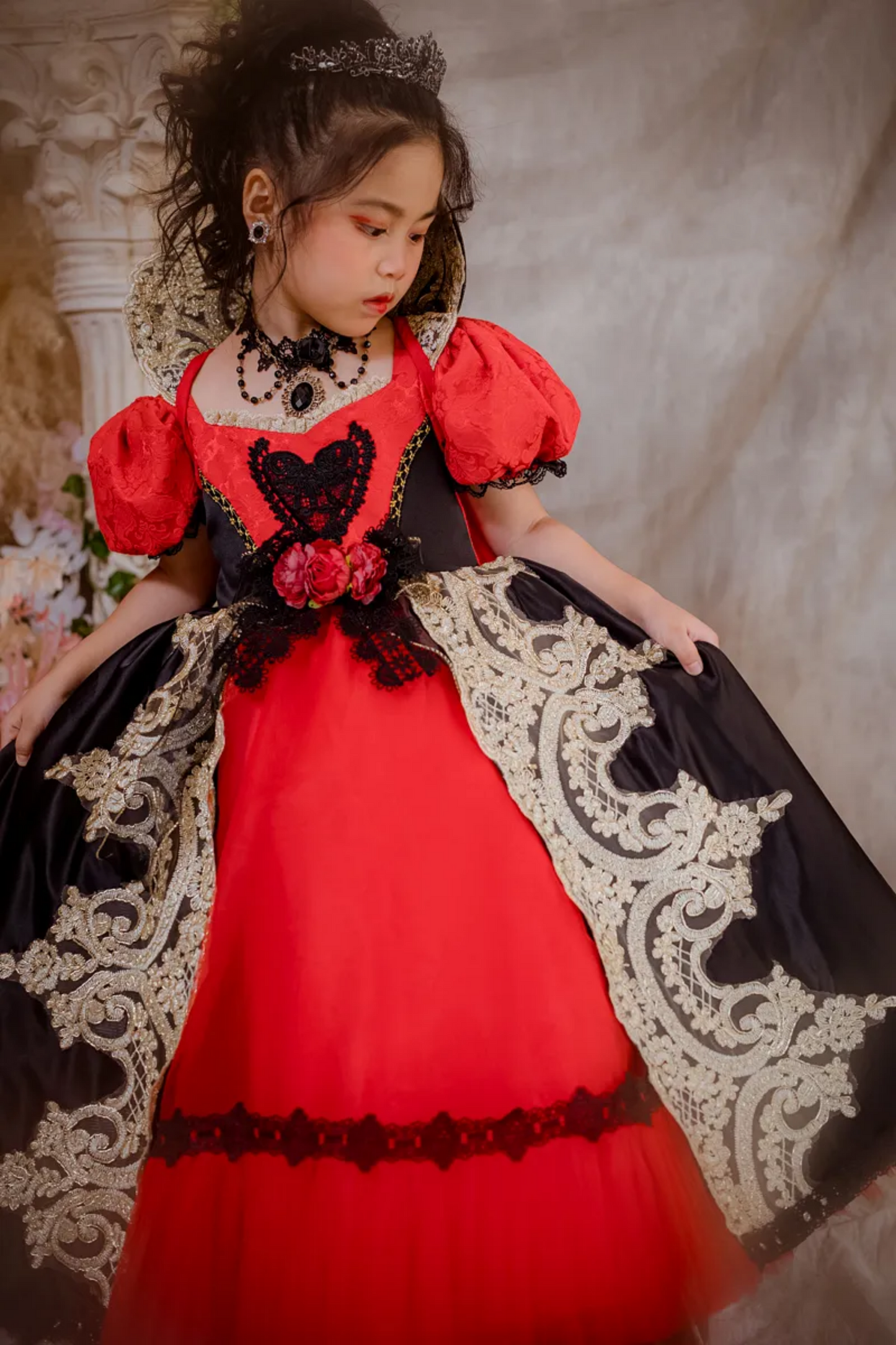 Vampire Duchess ~Red and Black Gown with Detachable Gown~