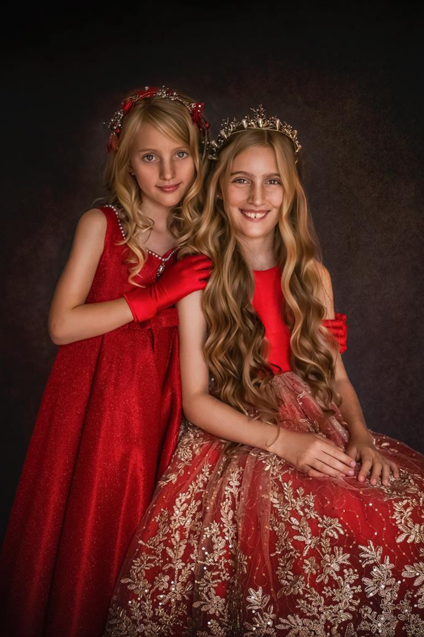 Ruby Red Lurex Gown