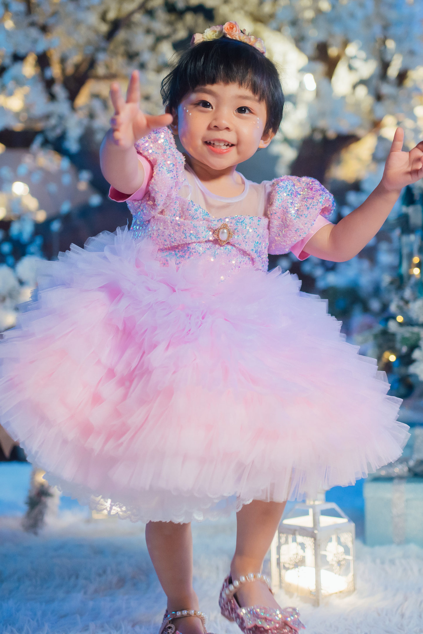 Lilac & Pink Sugar Plum Fairy Ombre Tulle Dress