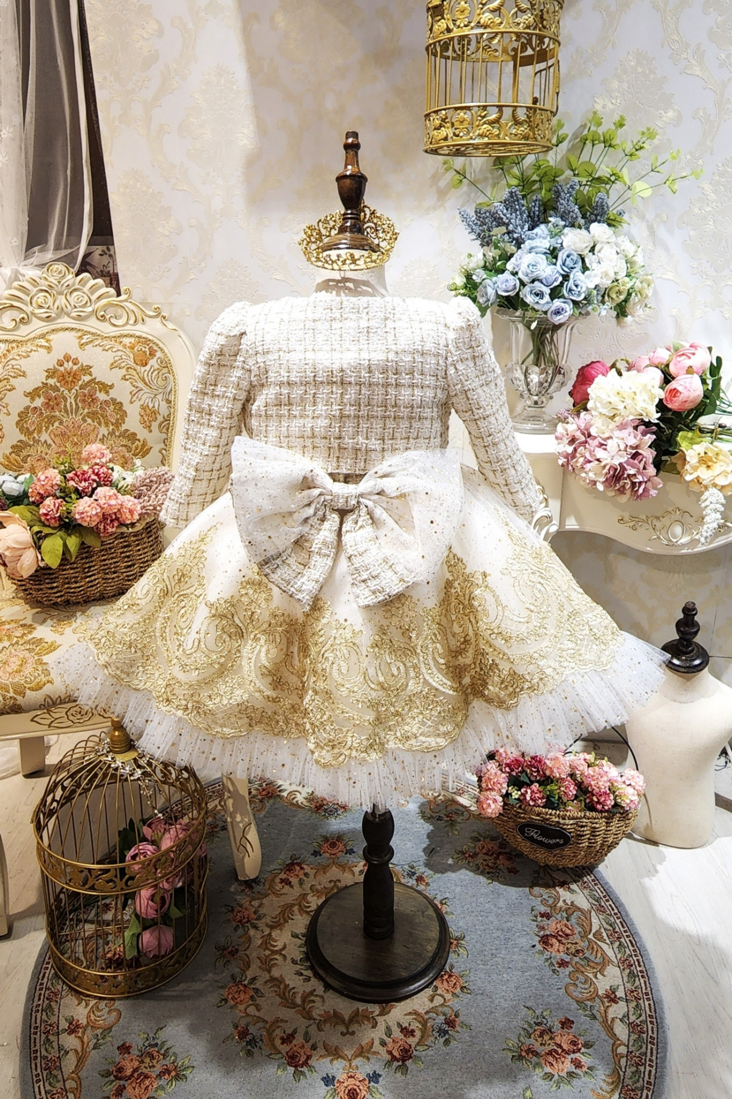 Champagne Gold Nutcracker Set (Dress + Jacket)