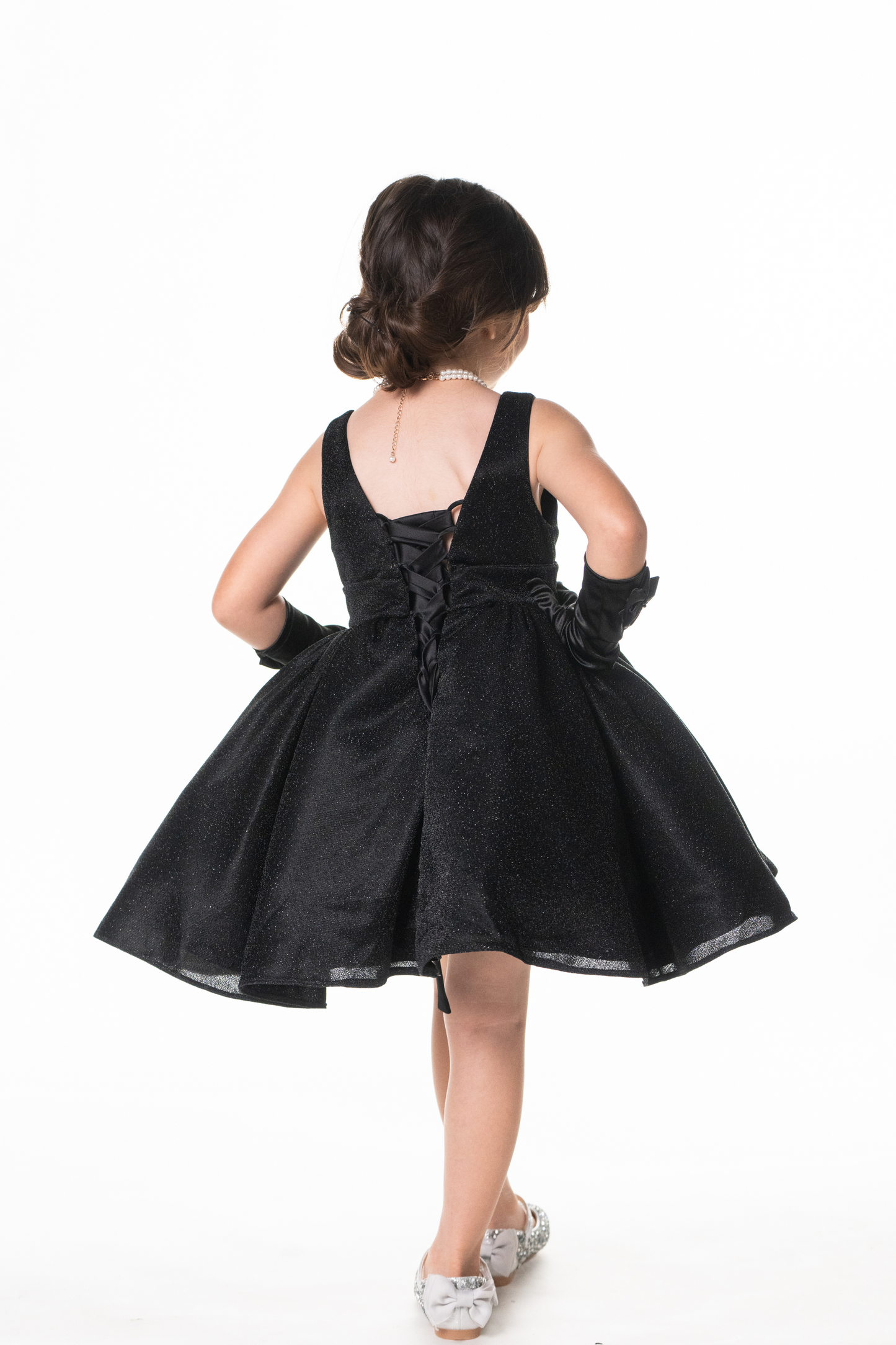 Little Audrey Black Lurex Dress
