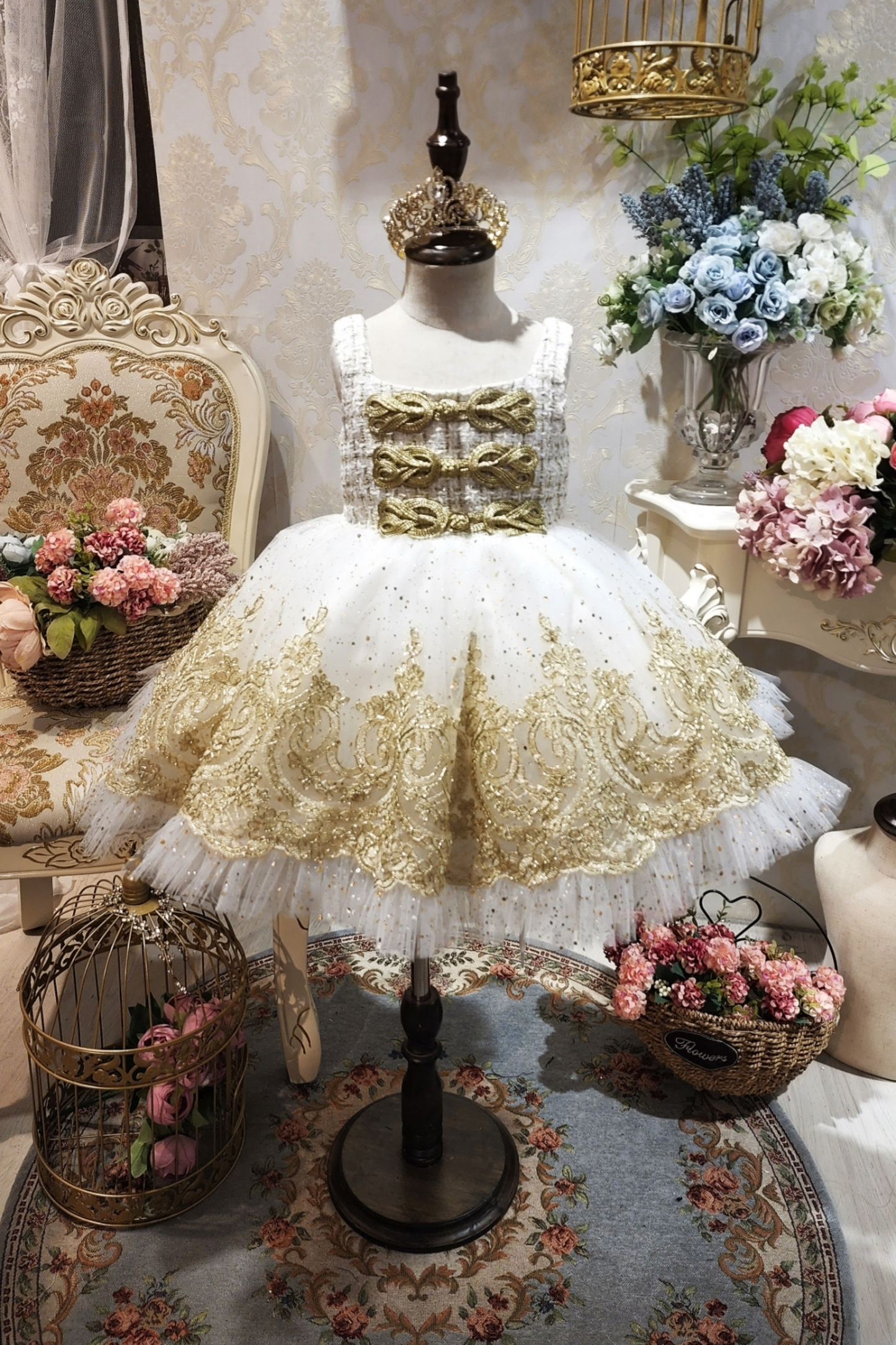 Champagne Gold Nutcracker Set (Dress + Jacket)