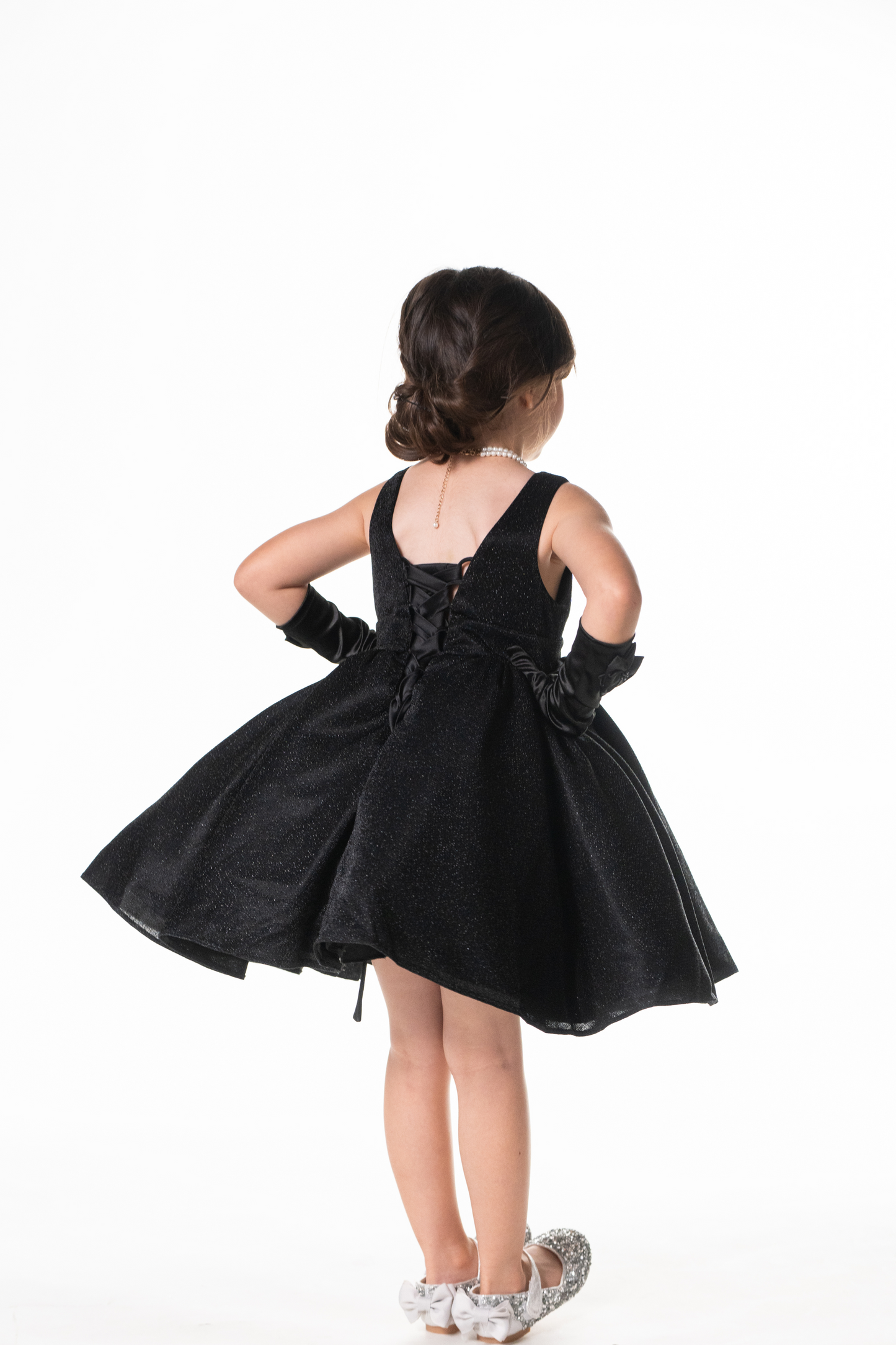 Little Audrey Black Lurex Dress