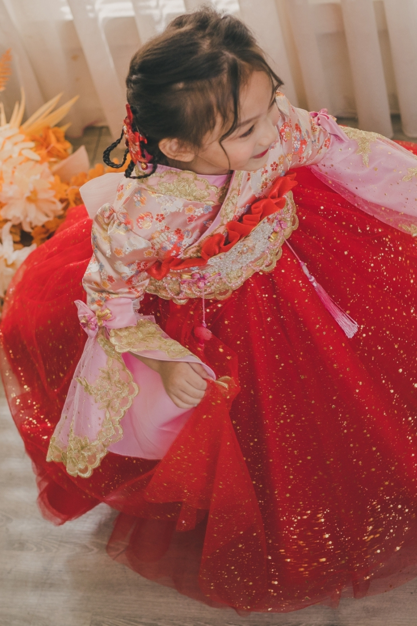 Red Celeste Oriental Bunny Set