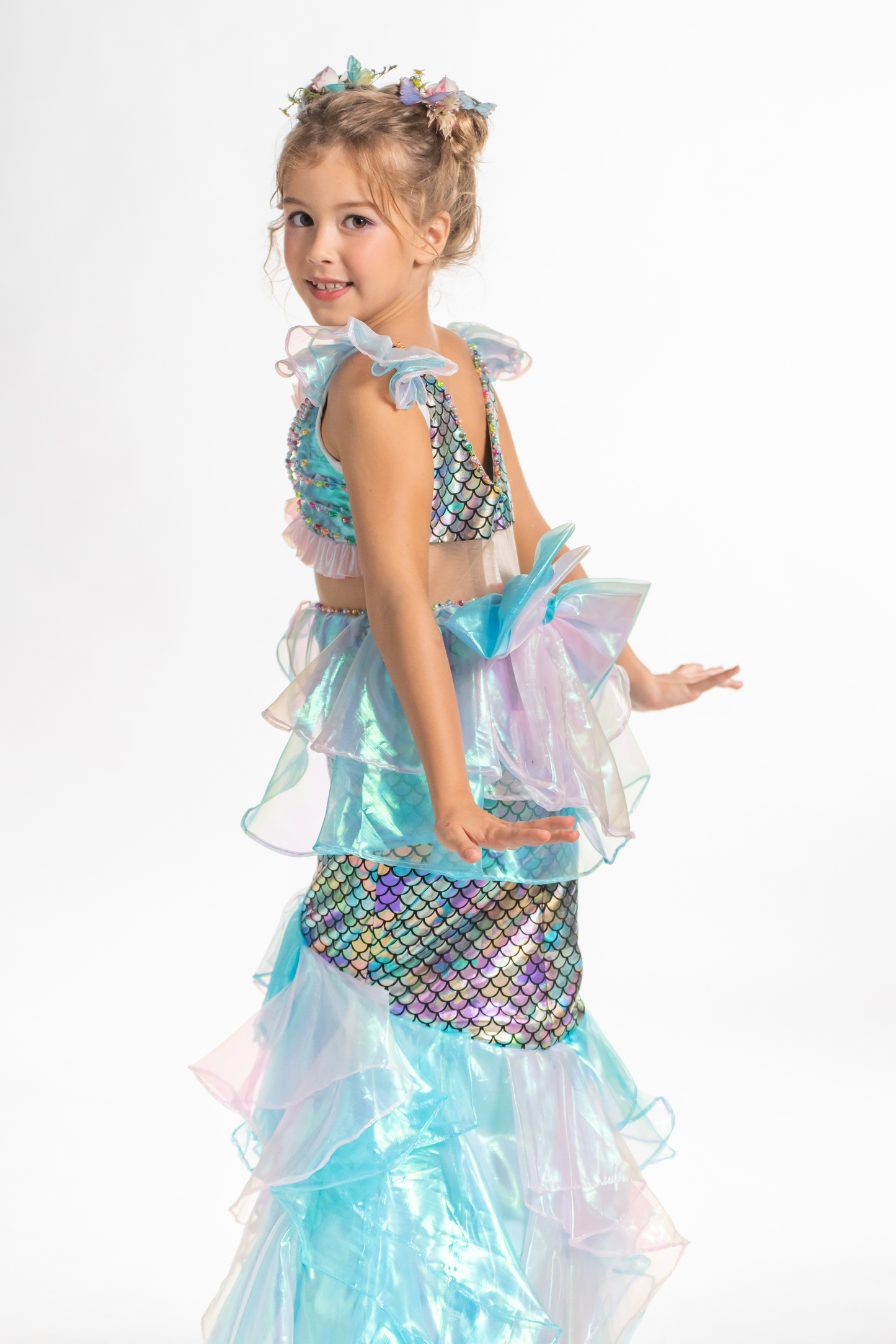 Blue Iridescent Mermaid Dress ~ Princess Ariel ~