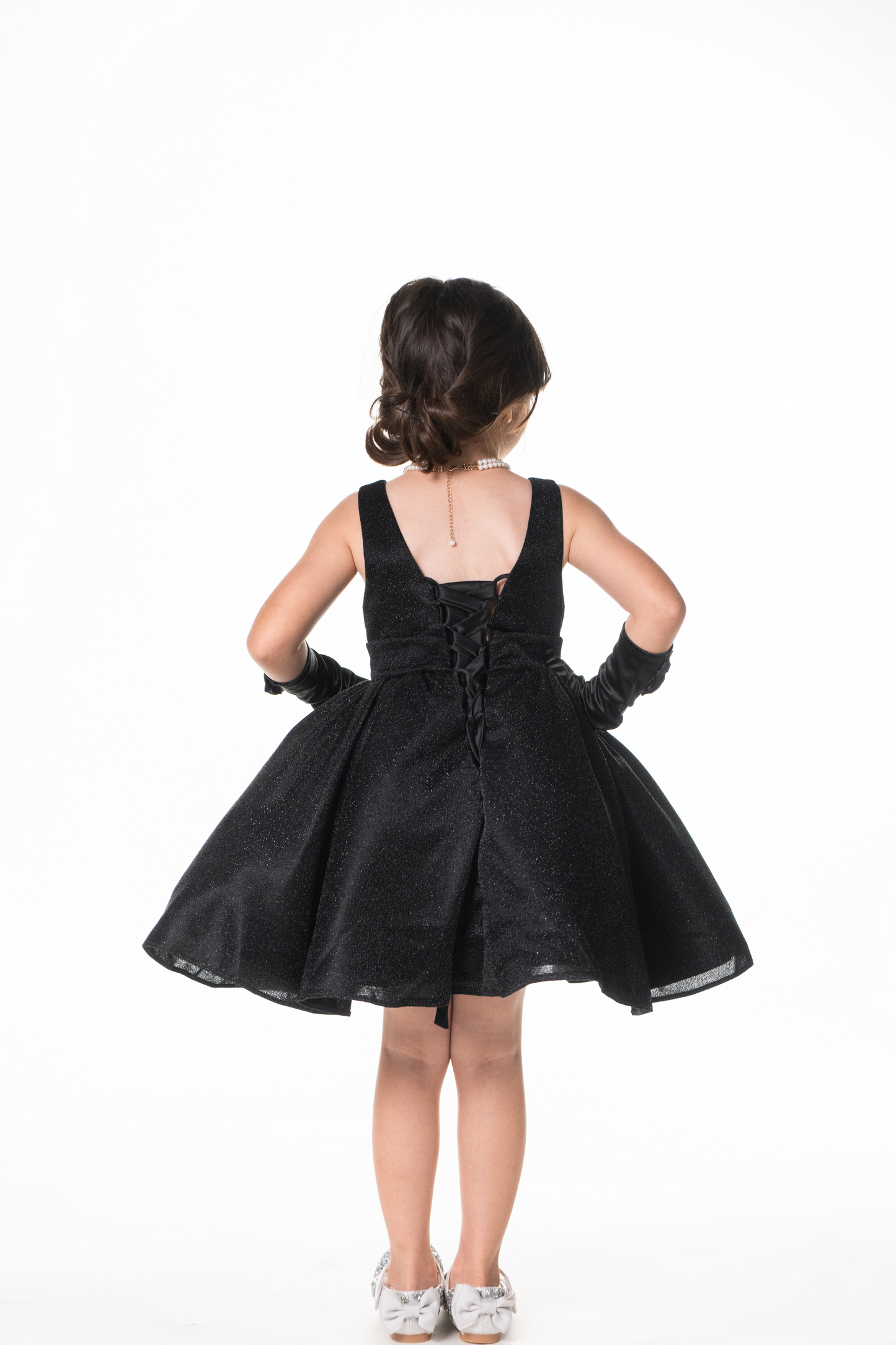 Little Audrey Black Lurex Dress