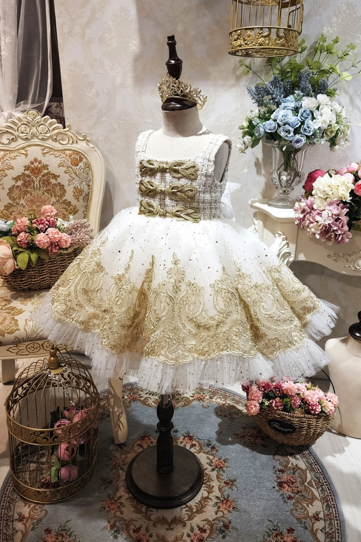 Champagne Gold Nutcracker Set (Dress + Jacket)