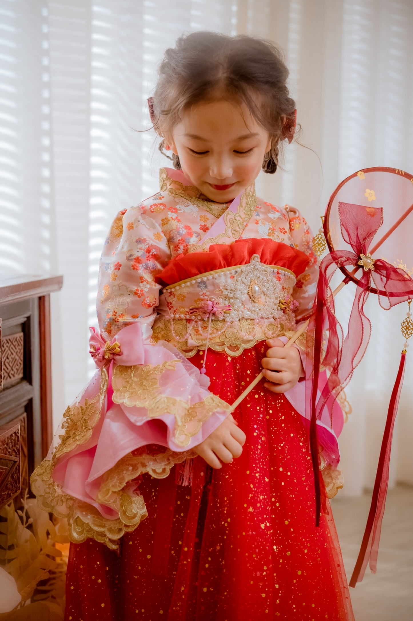 Red Celeste Oriental Bunny Set