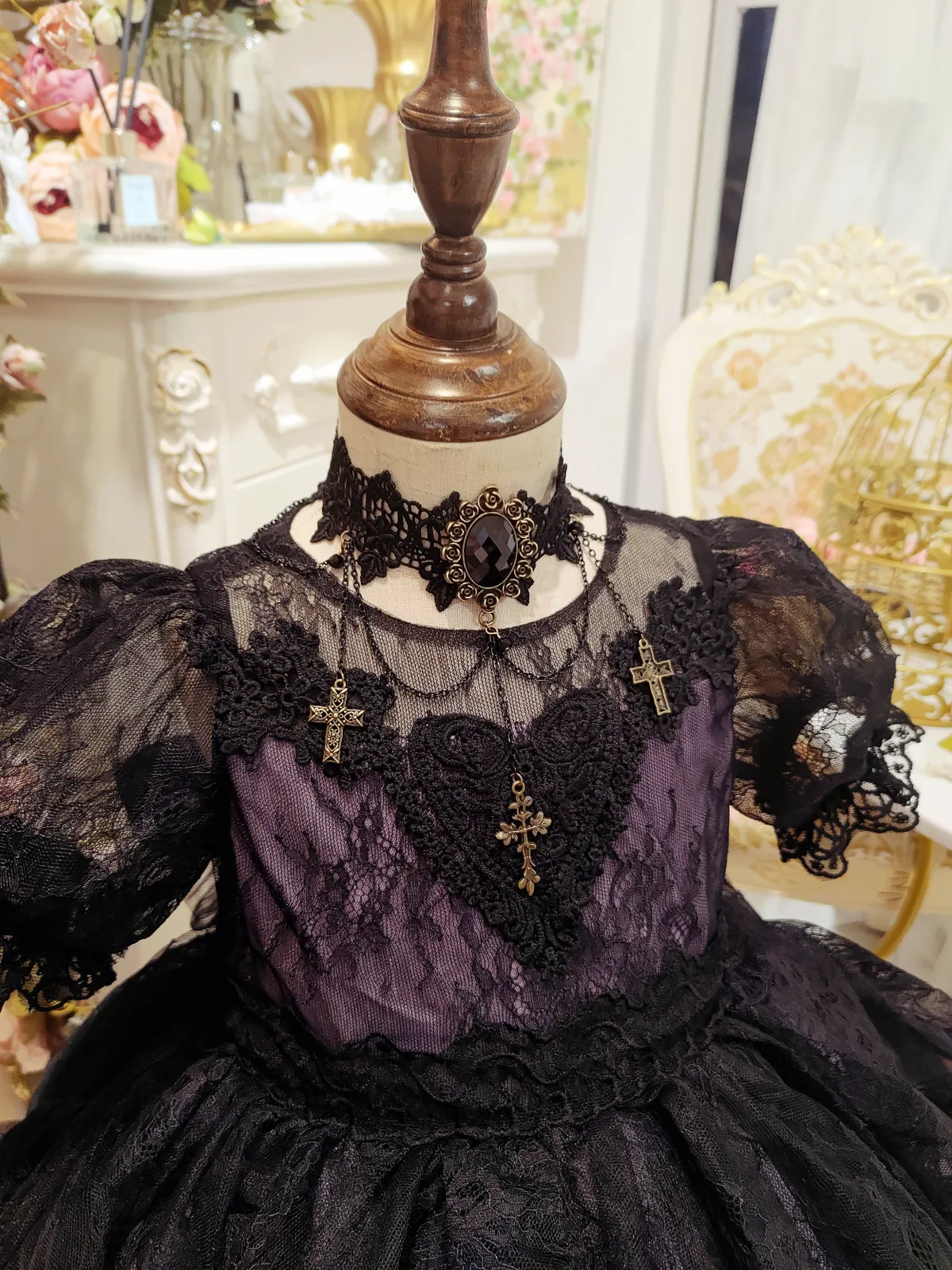 Little Witch Amelia - Purple & Black Lace Dress