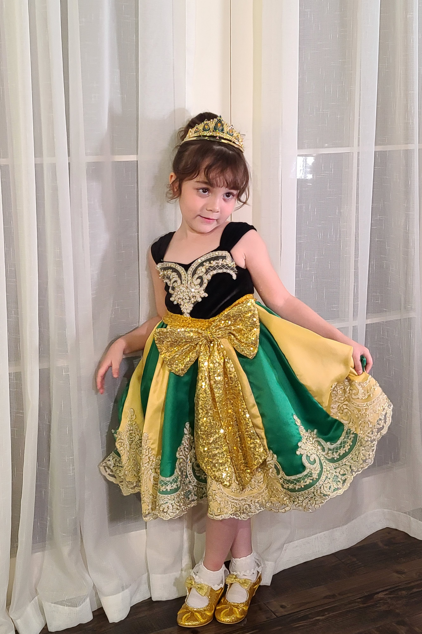 Anna Green & Gold Coronation Gown