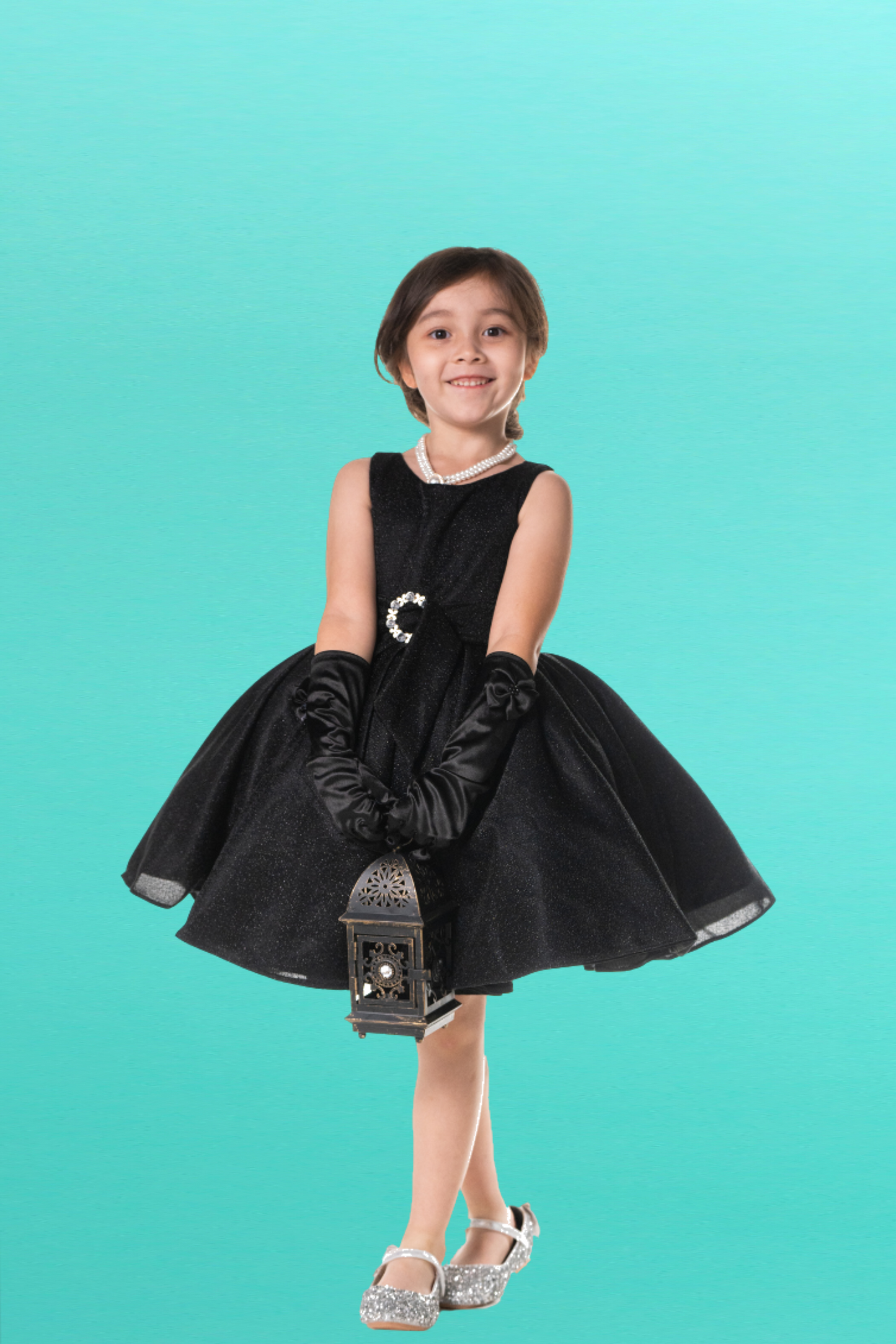 Little Audrey Black Lurex Dress