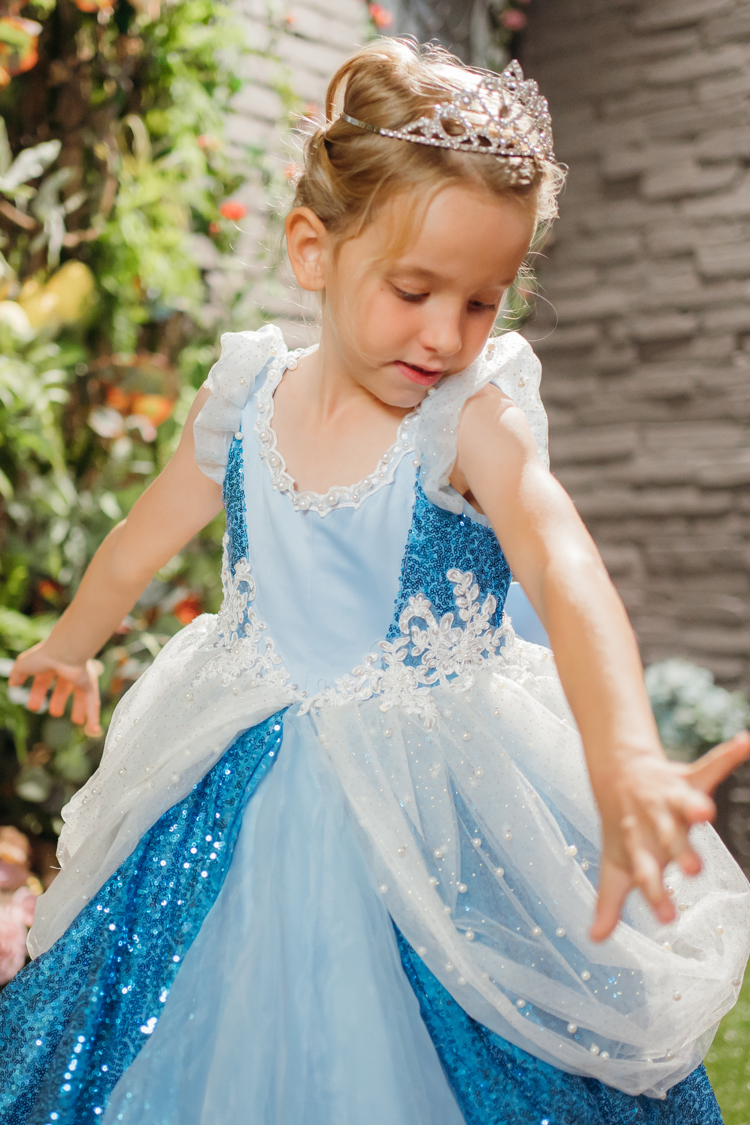 Cinderella Blue Sequin Gown  princessprojectco
