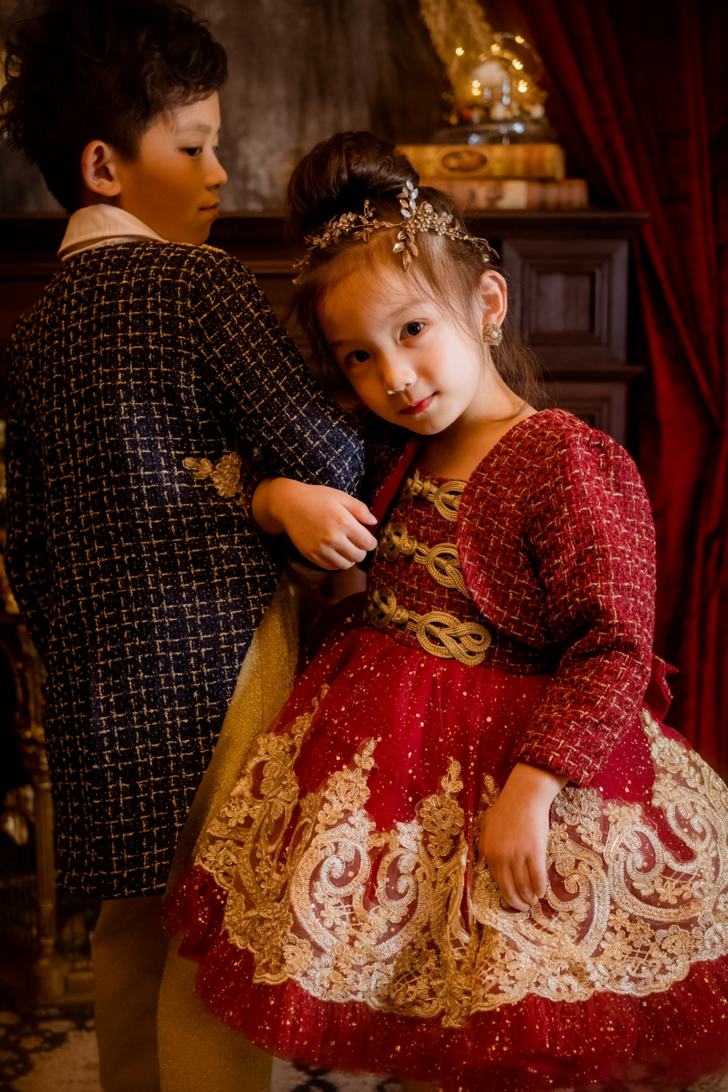 Champagne Gold Nutcracker Set (Dress + Jacket)