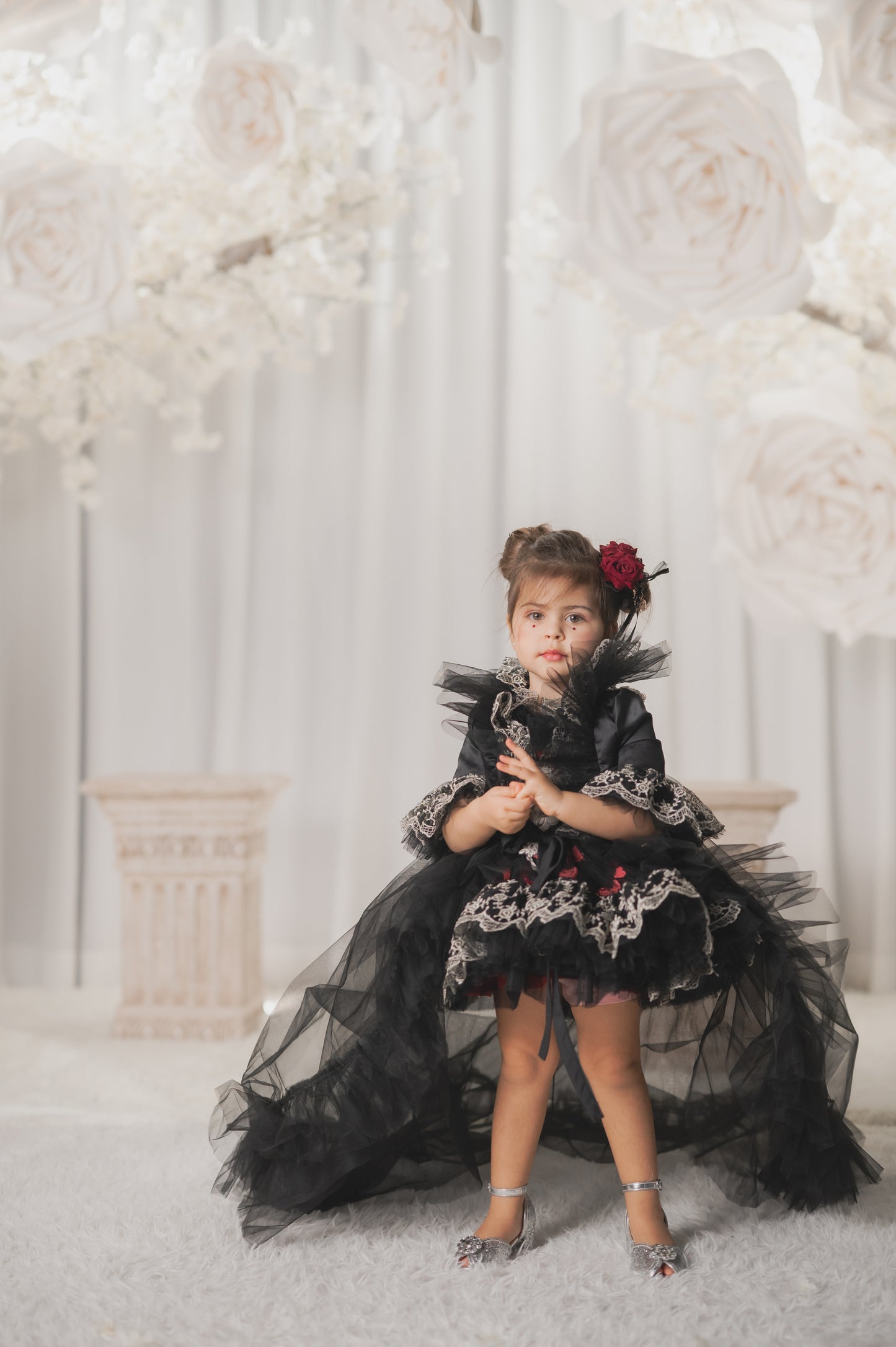 Queen of Hearts Red & Black Lace Set (Dress & Coat)