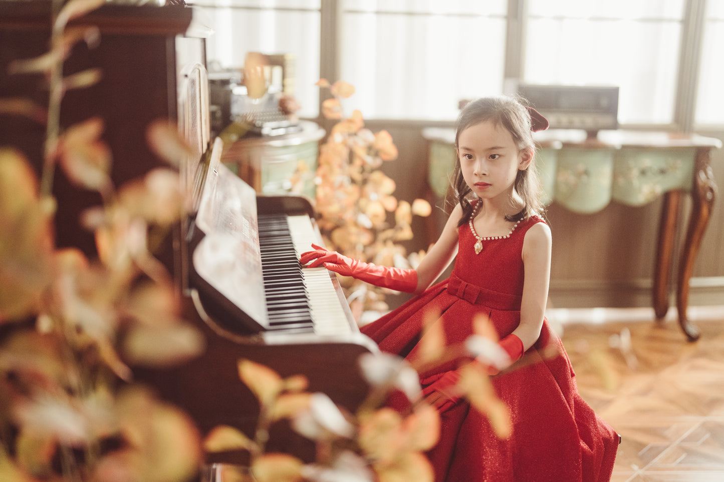 Ruby Red Lurex Gown