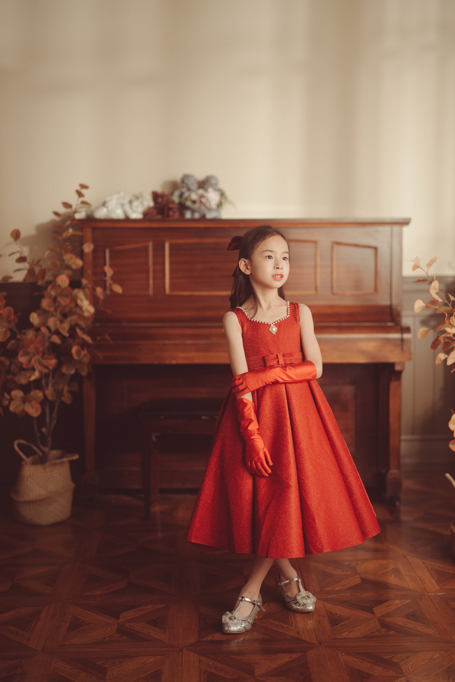 Ruby Red Lurex Gown