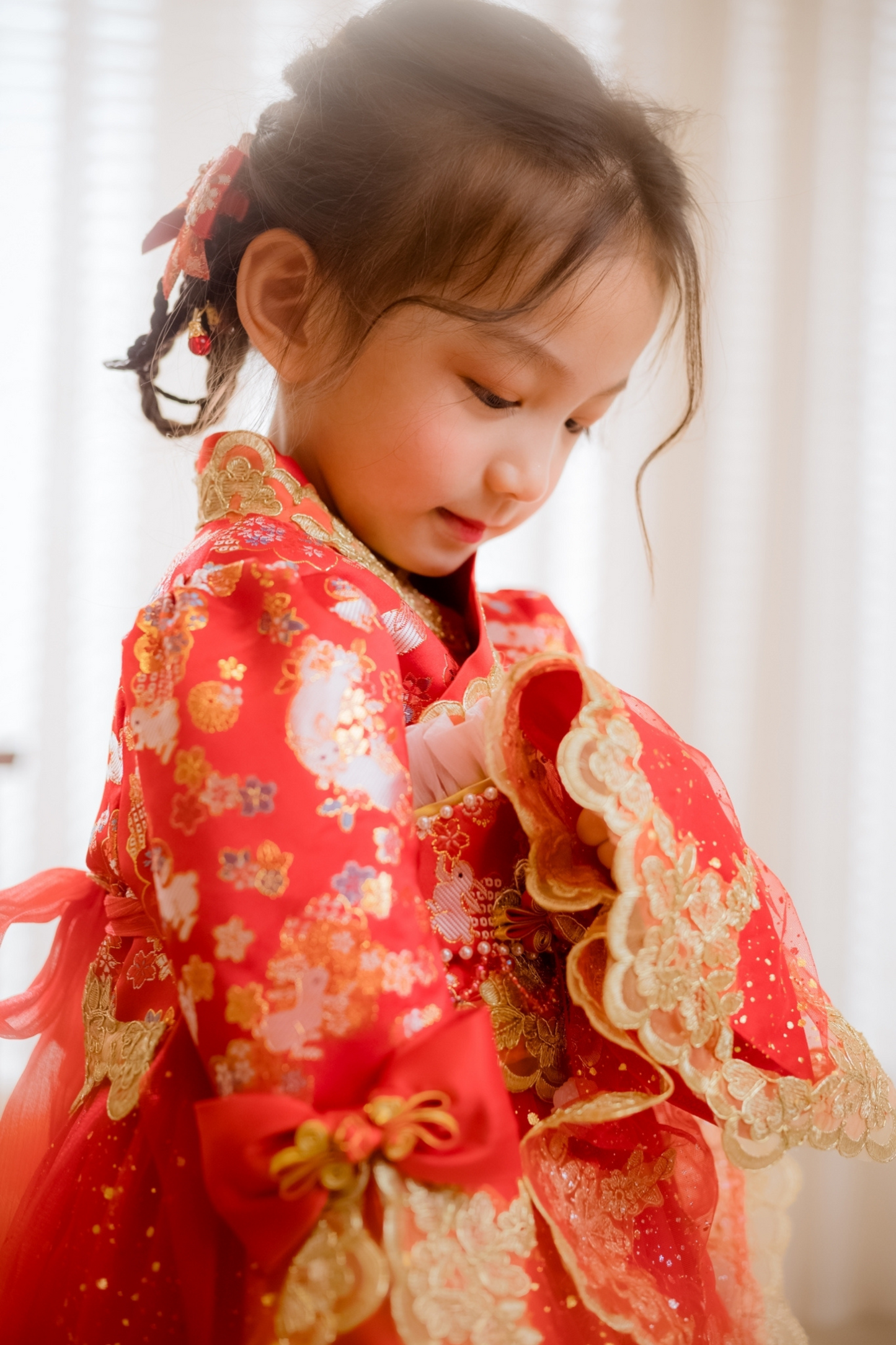 Red Celeste Oriental Bunny Set