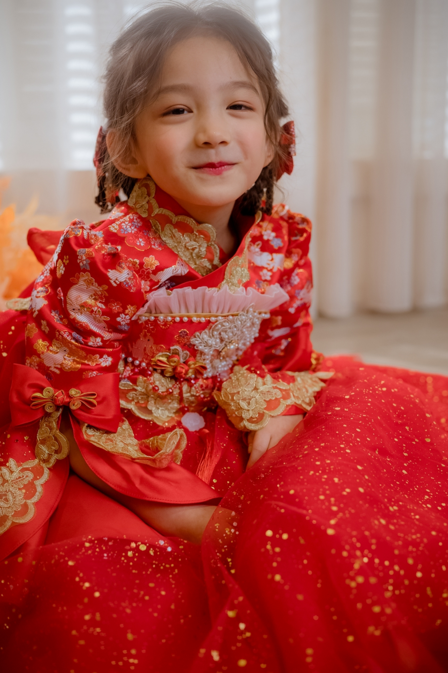 Red Celeste Oriental Bunny Set