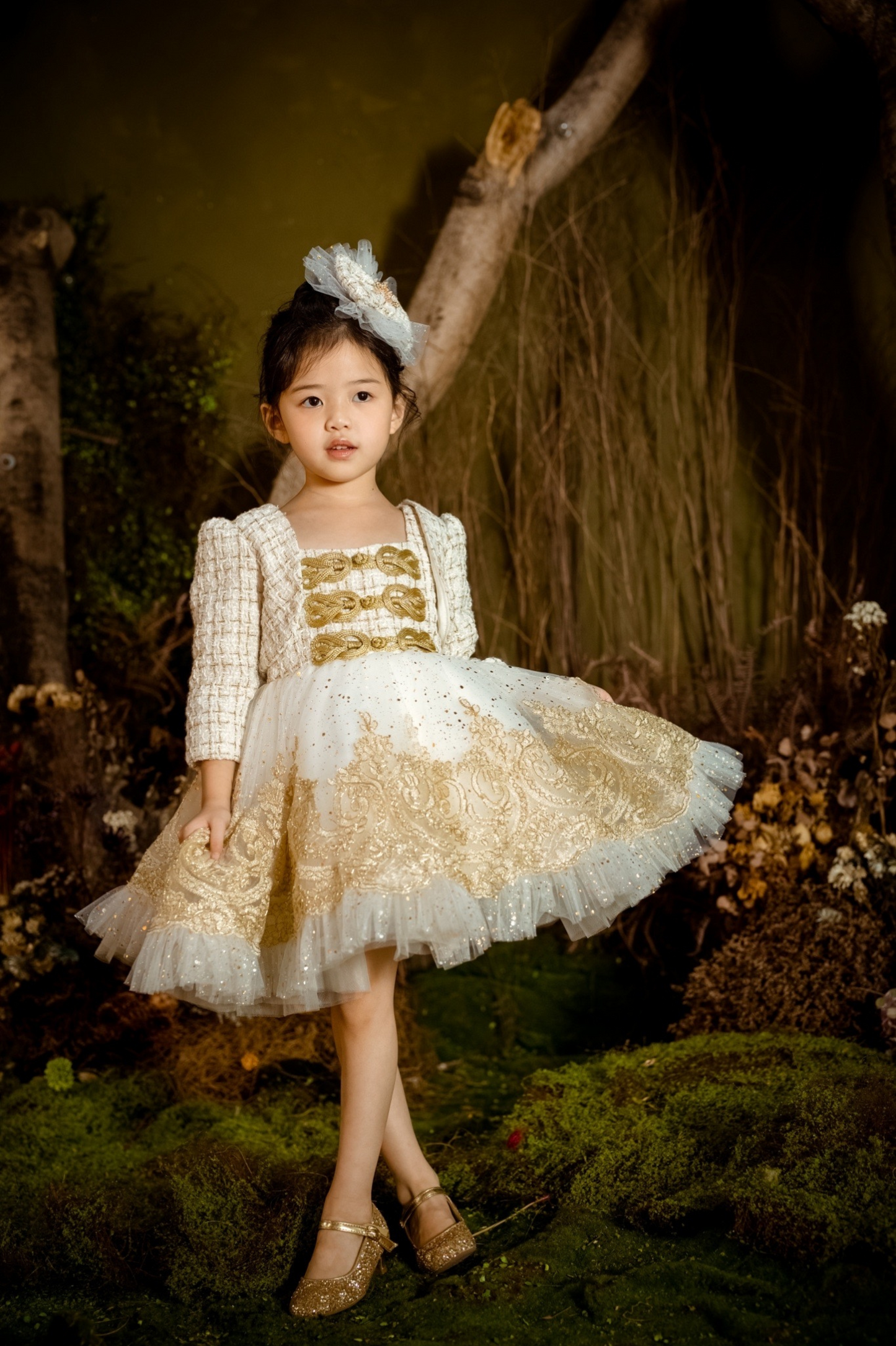 Wine Red Nutcracker Set (Dress + Jacket)