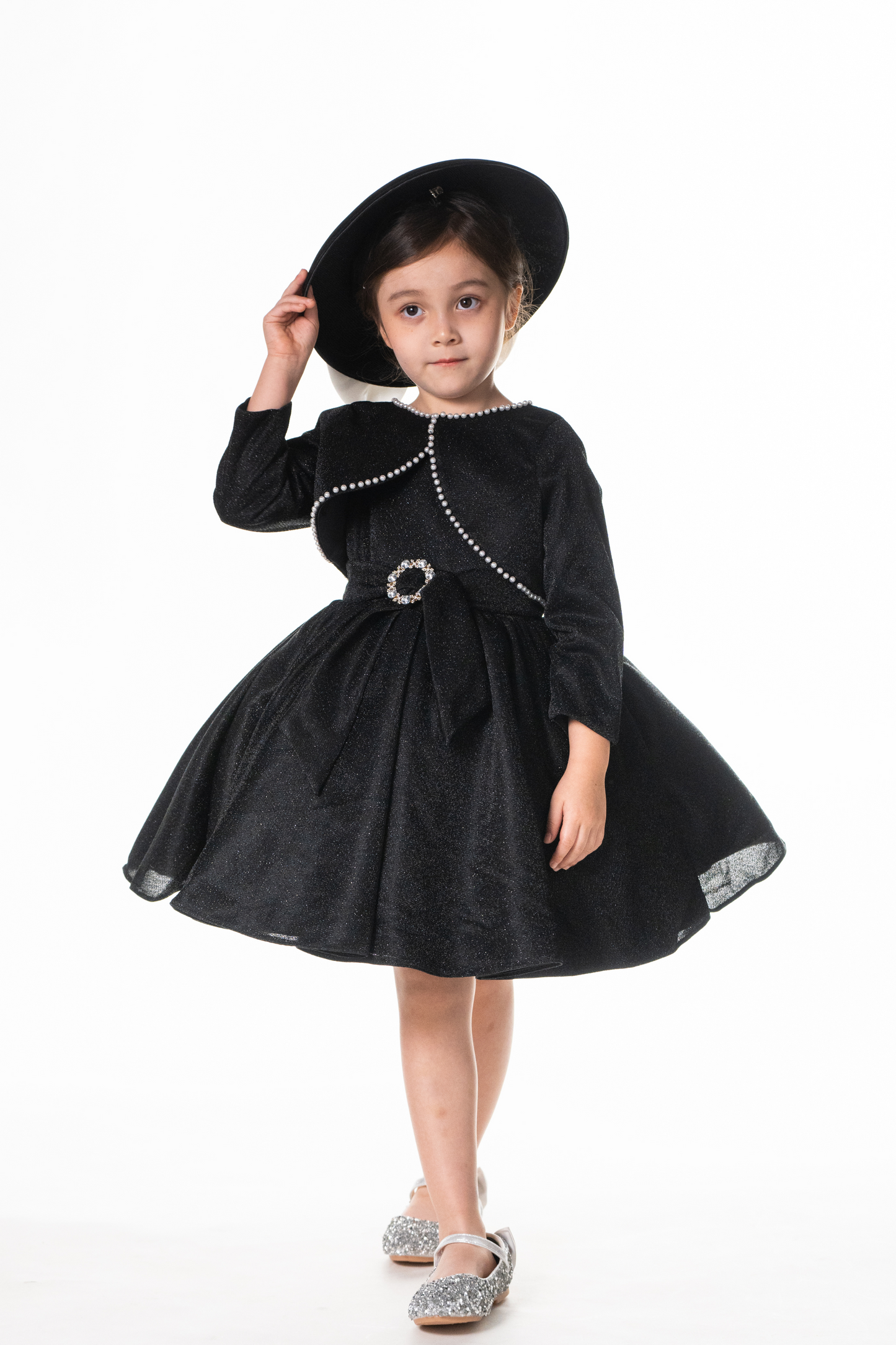 Little Audrey Black Lurex Dress