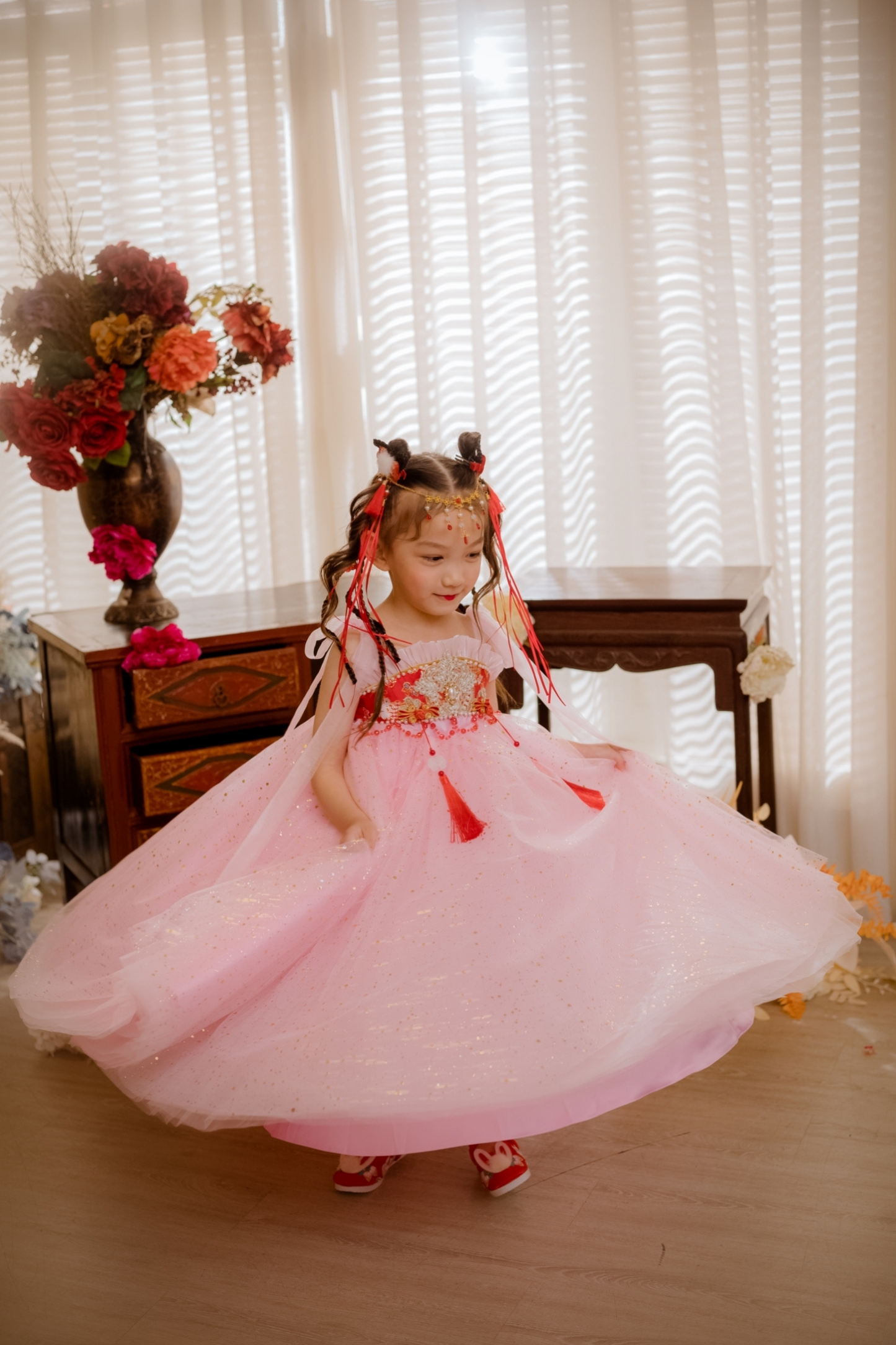Red Celeste Oriental Bunny Set