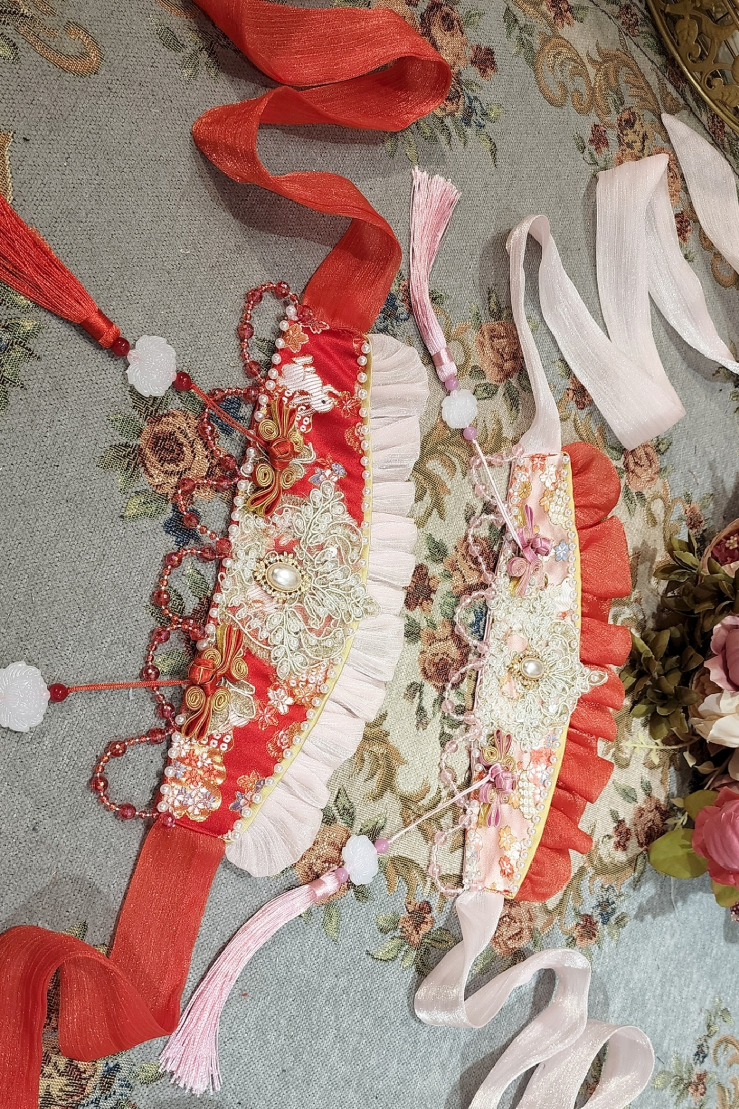 Red Celeste Oriental Bunny Set