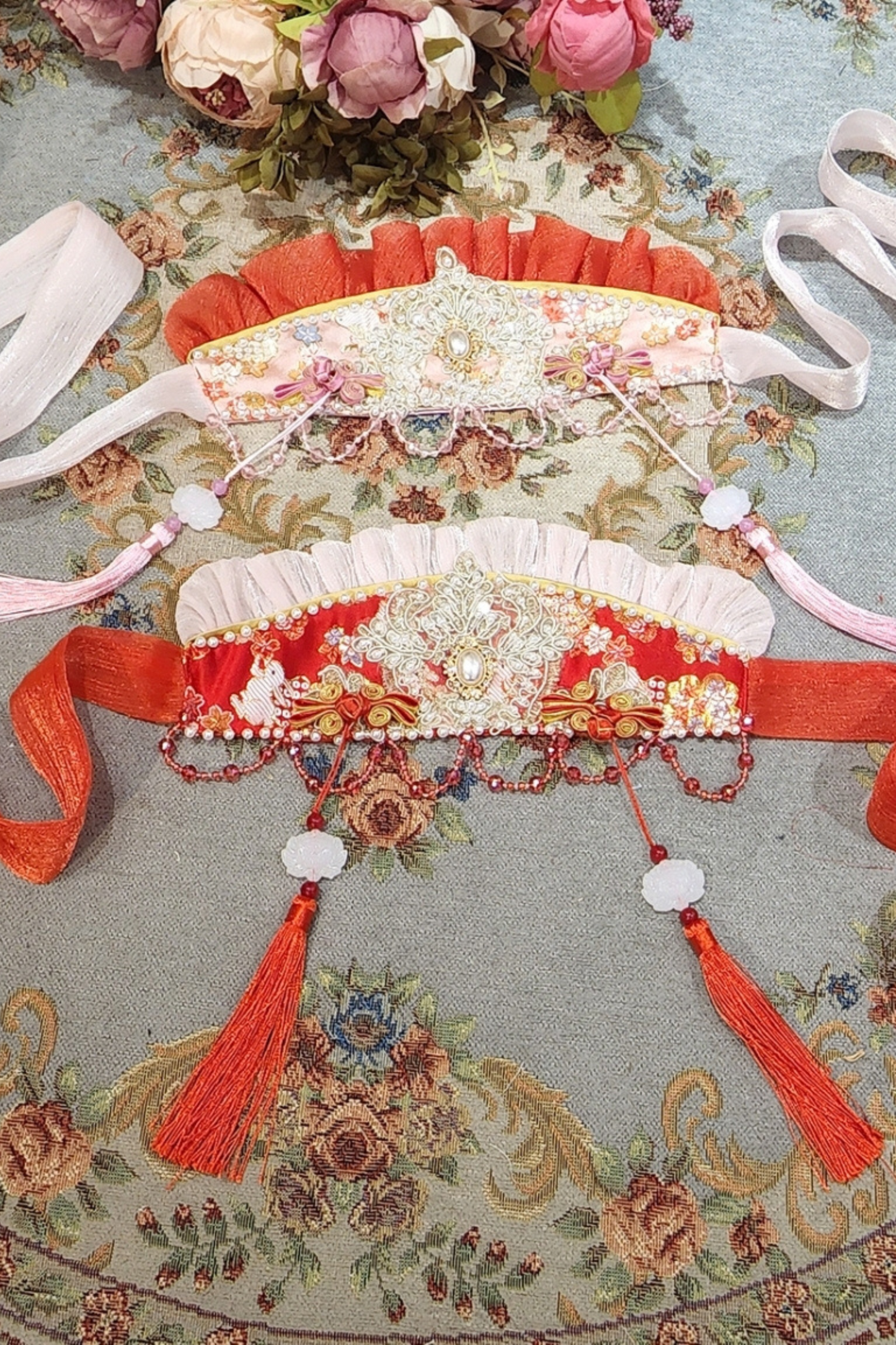 Red Celeste Oriental Bunny Set