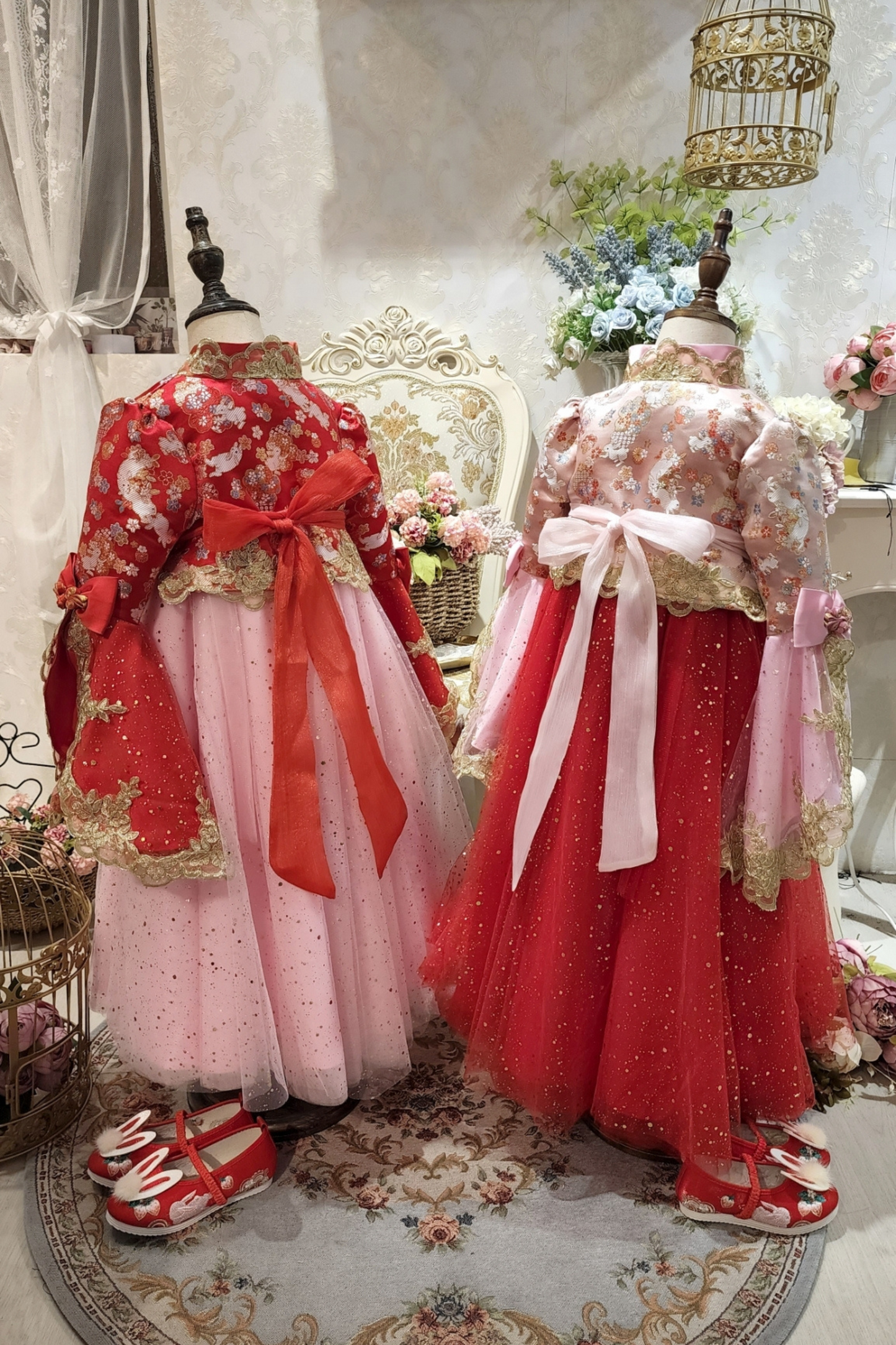 Red Celeste Oriental Bunny Set