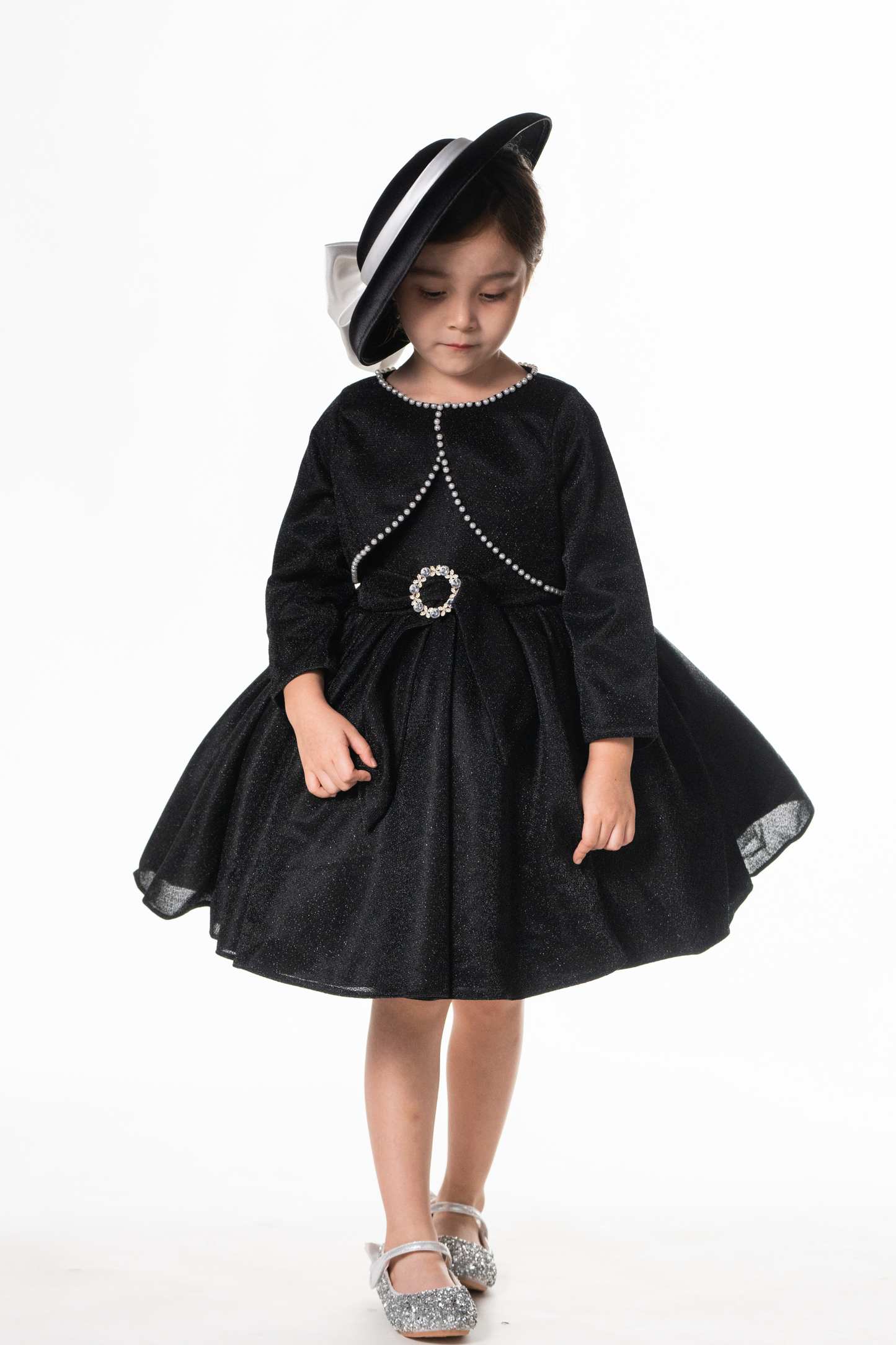 Little Audrey Black Lurex Dress