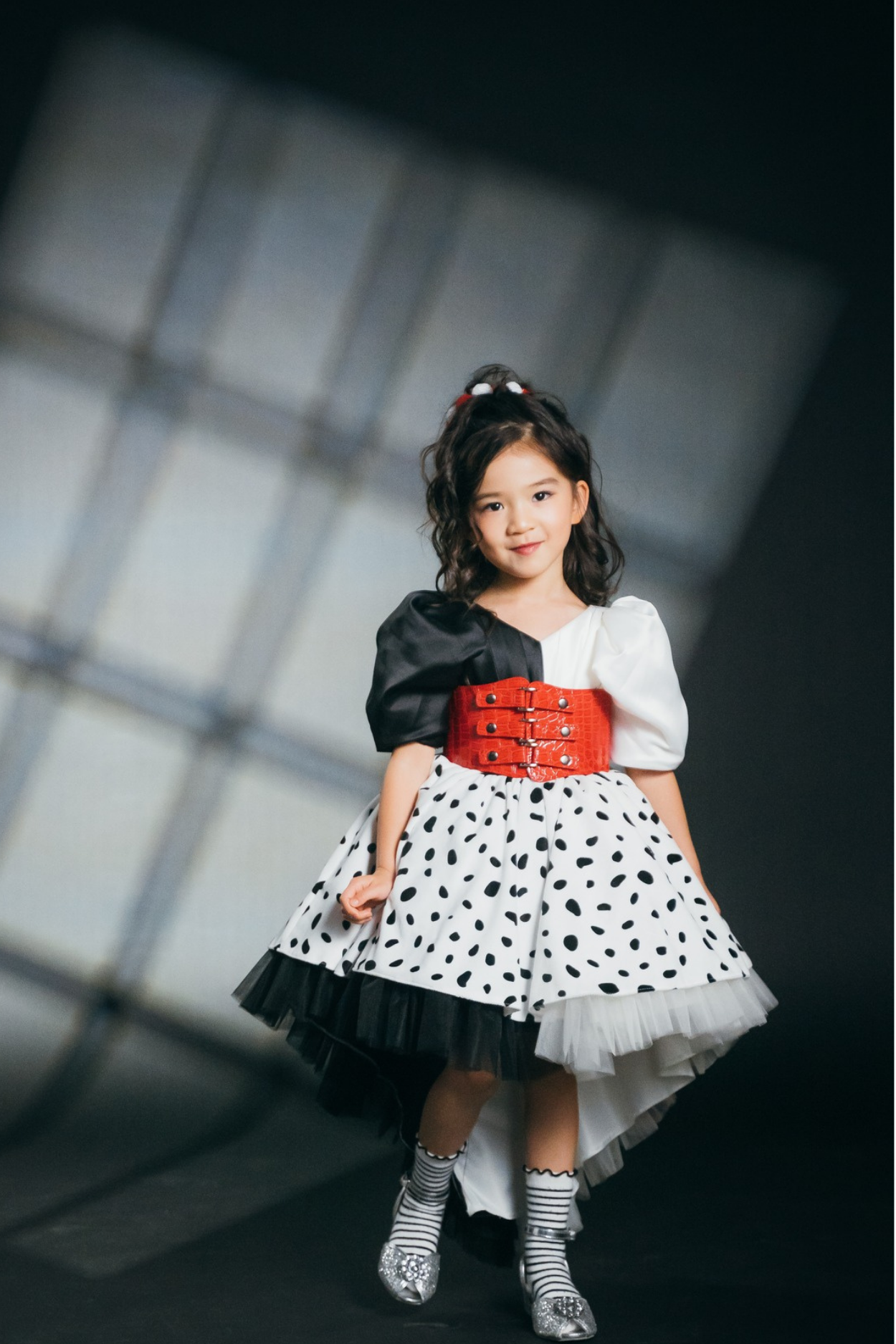 Cruella Black & White Dalmatian Dress
