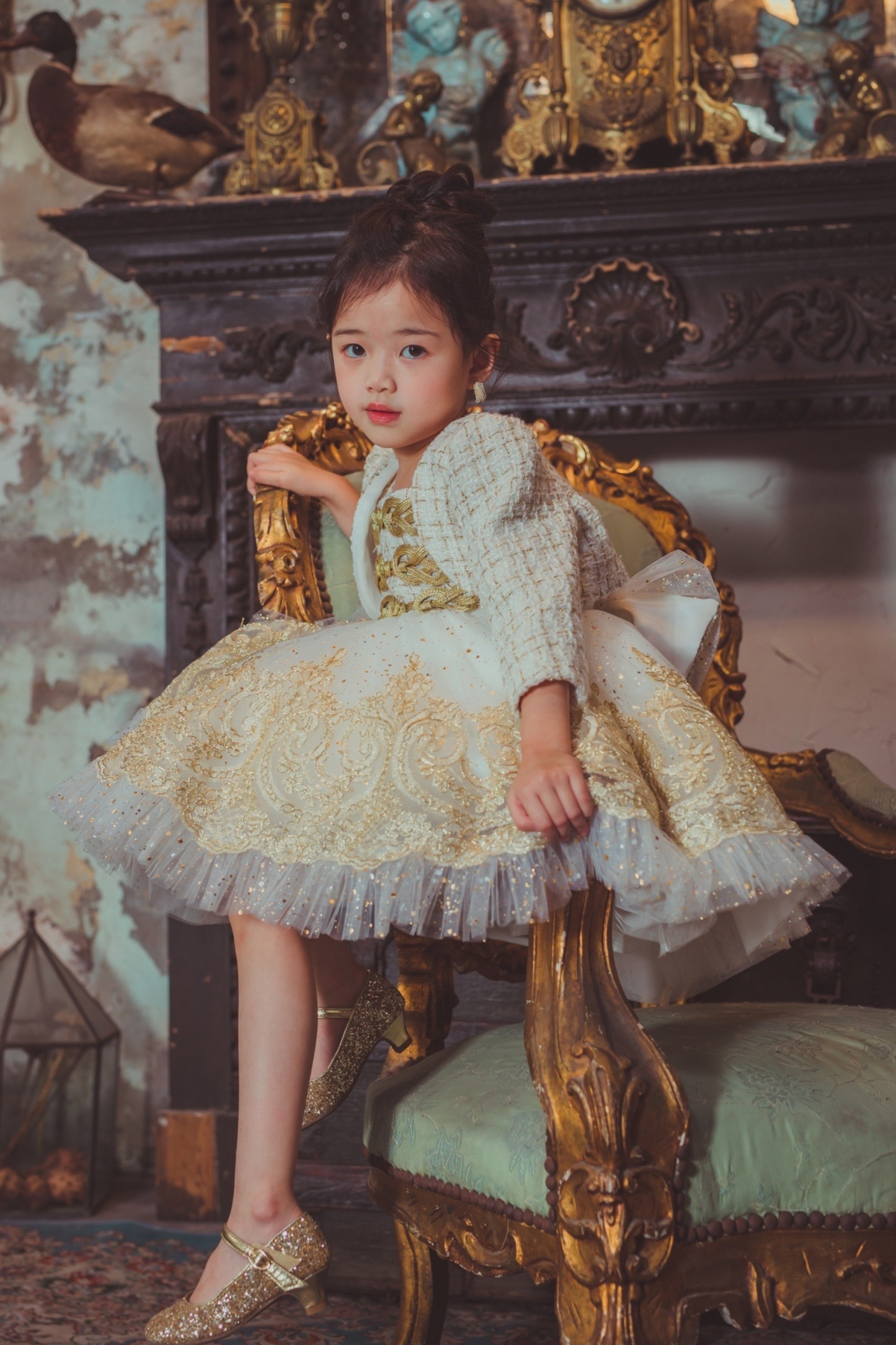 Champagne Gold Nutcracker Set (Dress + Jacket)