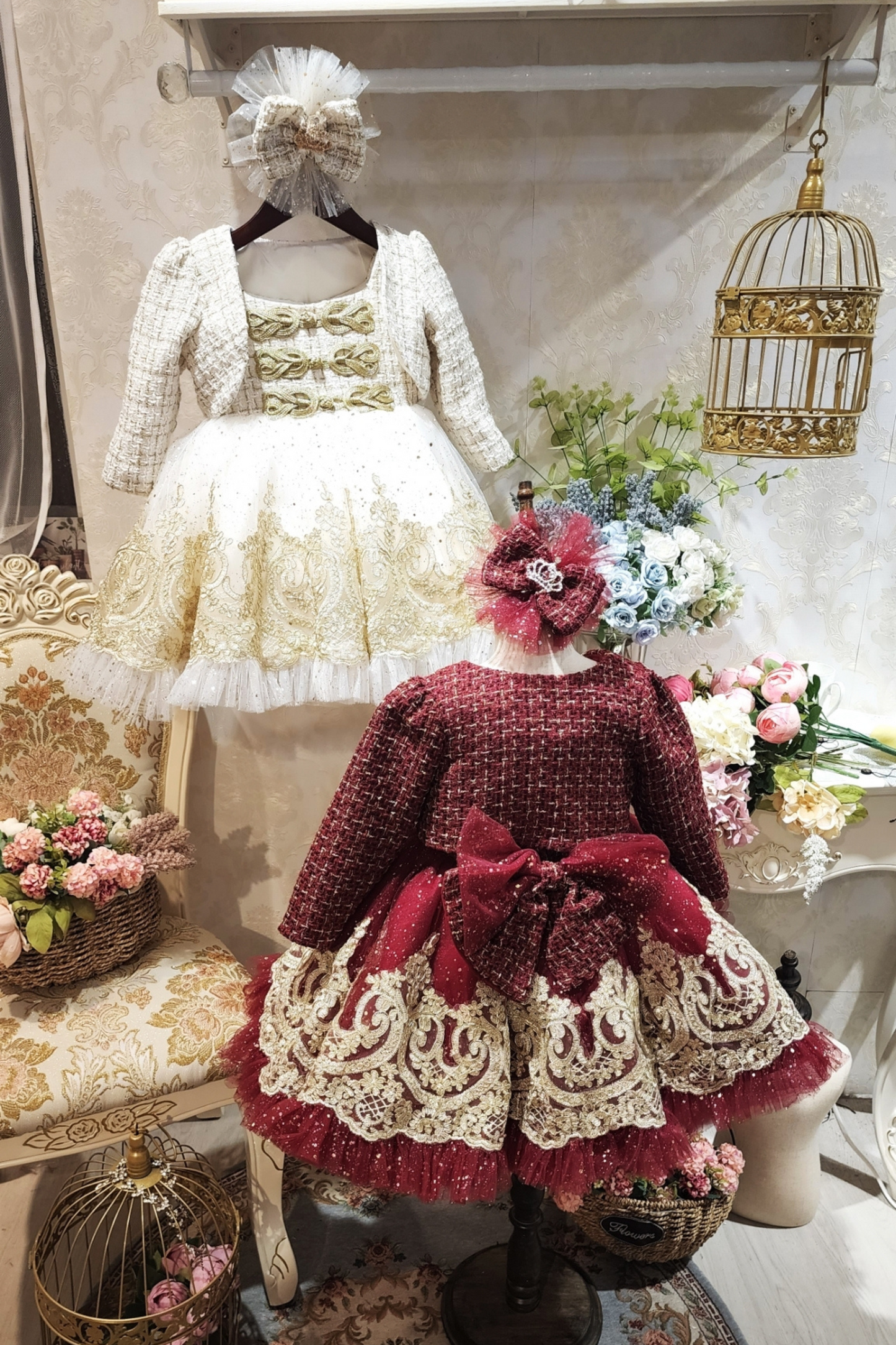 Champagne Gold Nutcracker Set (Dress + Jacket)