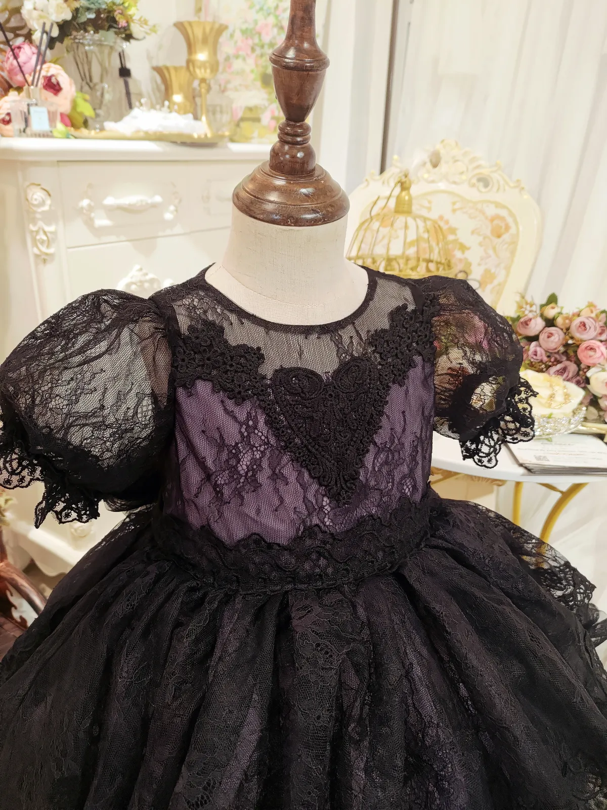 Little Witch Amelia - Purple & Black Lace Dress