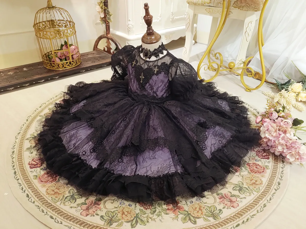 Little Witch Amelia - Purple & Black Lace Dress