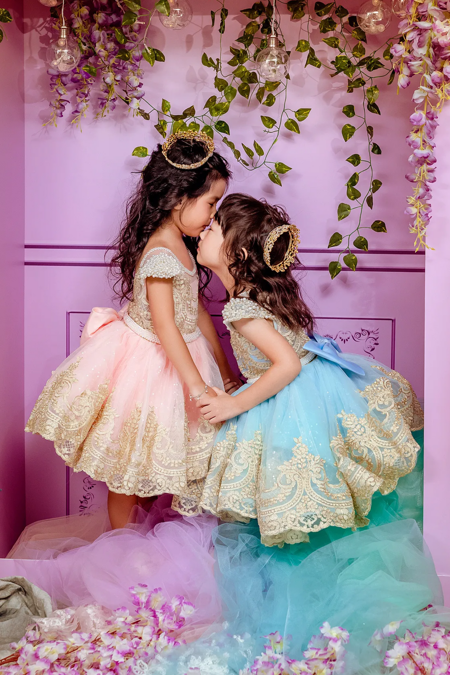 Blue Swan Rococo Gold Lace Dress