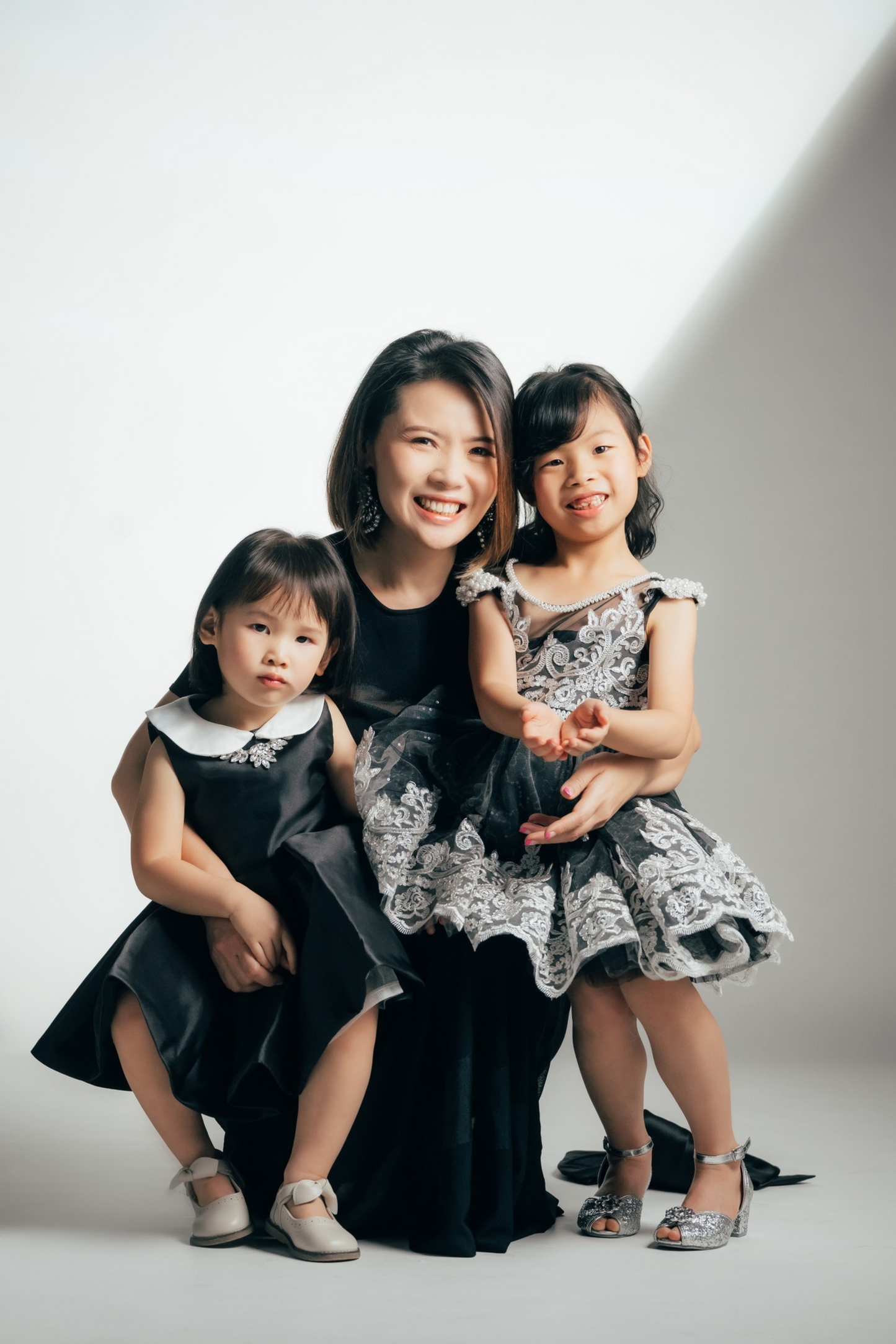 Black Swan - Black & Silver Lace Dress
