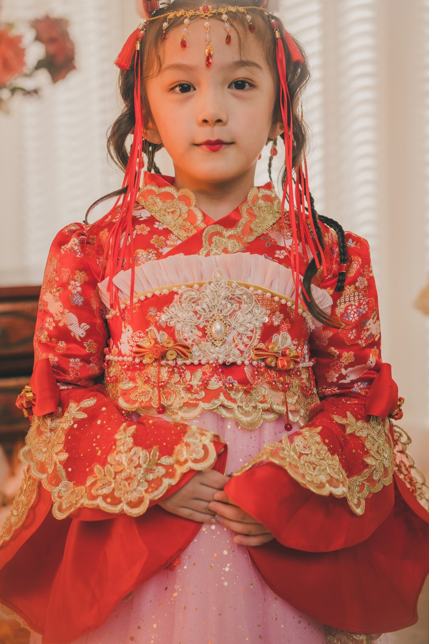 Red Celeste Oriental Bunny Set
